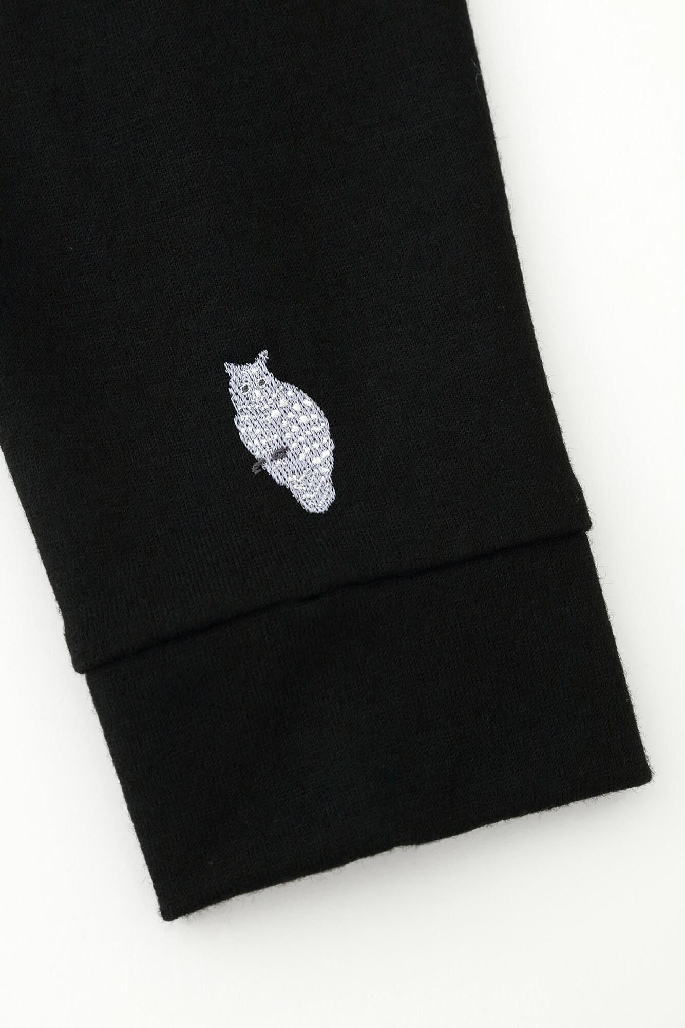 【預購】平針織 可洗羊毛 造型高領L/S長版上衣／黑色（※預計於12月9日左右發貨）