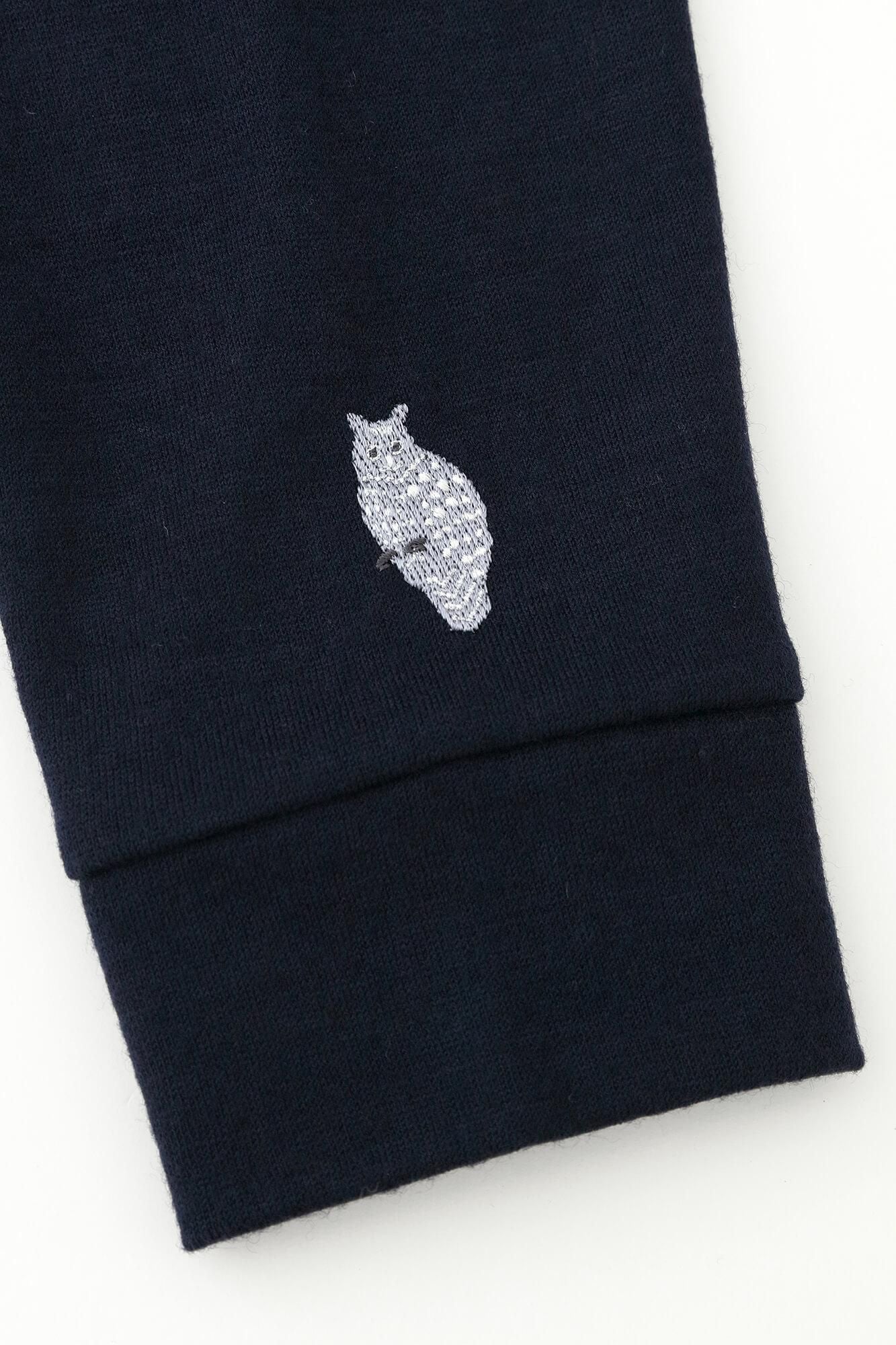 【Pre-order】Washable Plain Stitch Wool Twist Turtle Neck Tunic L/S／Dark Navy（※Scheduled to be shipped around Dec 9）