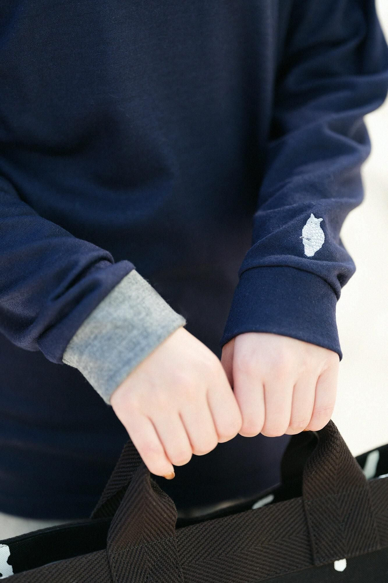 【Pre-order】Washable Plain Stitch Wool Twist Turtle Neck Tunic L/S／Dark Navy（※Scheduled to be shipped around Dec 9）