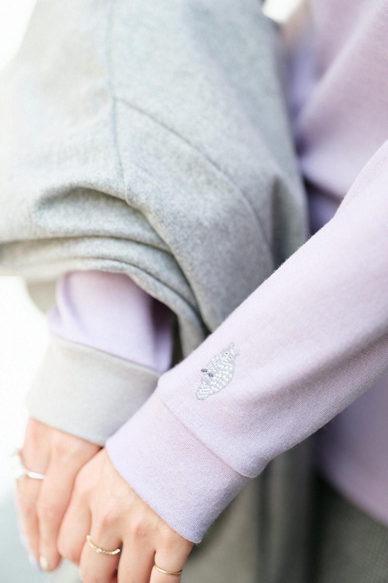 【預購】平針織 可洗羊毛 造型高領L/S長版上衣／紅藤色（※預計於12月9日左右發貨）