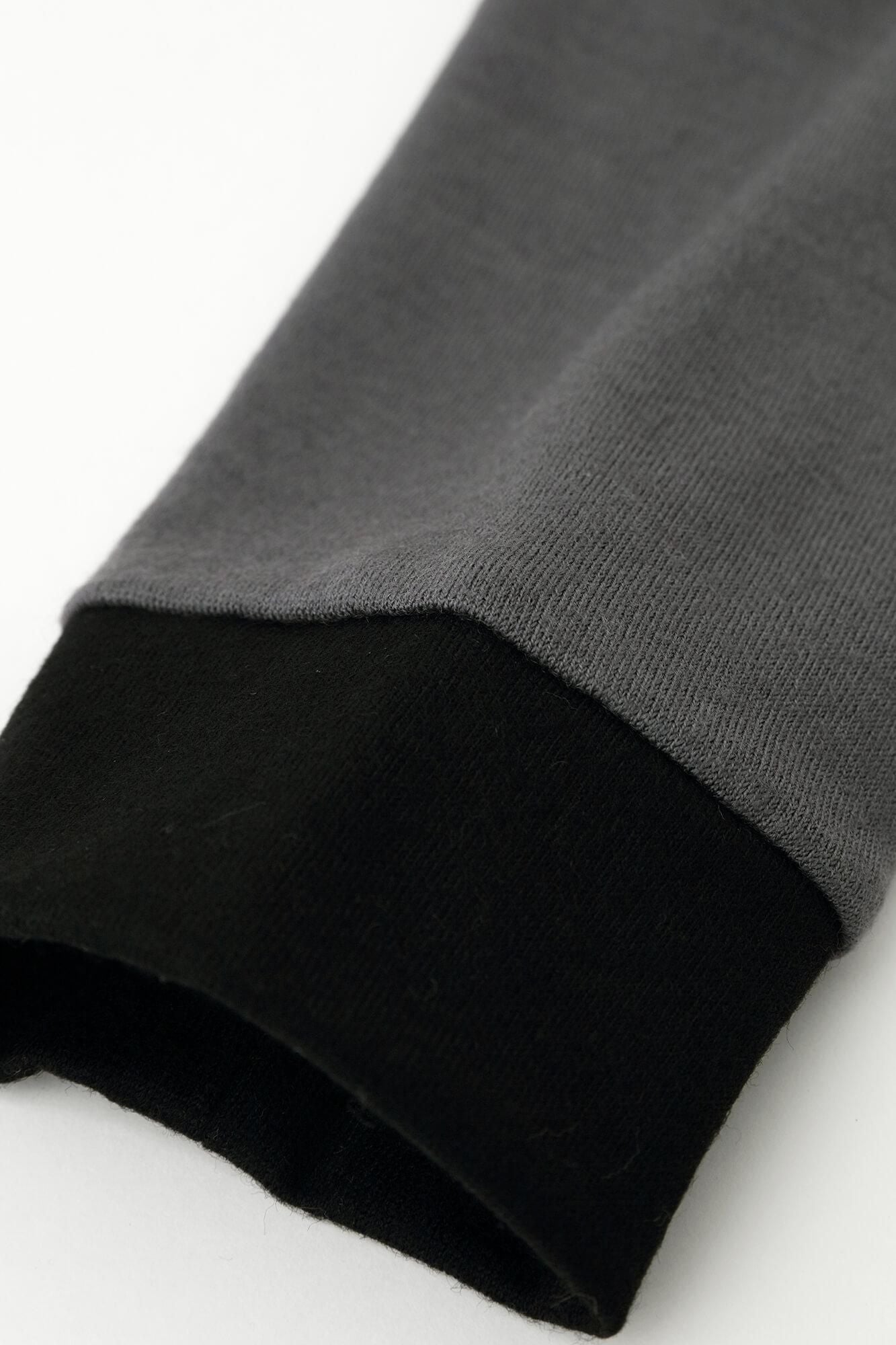 【預購】平針織 可洗羊毛 造型高領L/S長版上衣／灰炭色（※預計於12月9日左右發貨）