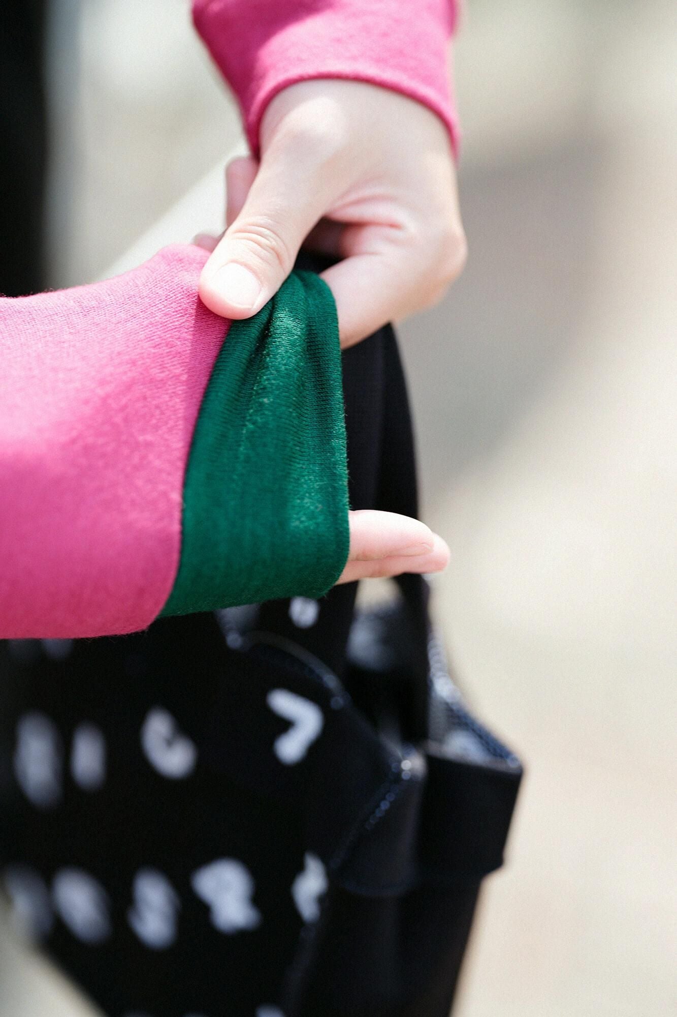 【預購】平針織 可洗羊毛 造型高領L/S長版上衣／深粉紅（※預計於12月9日左右發貨）