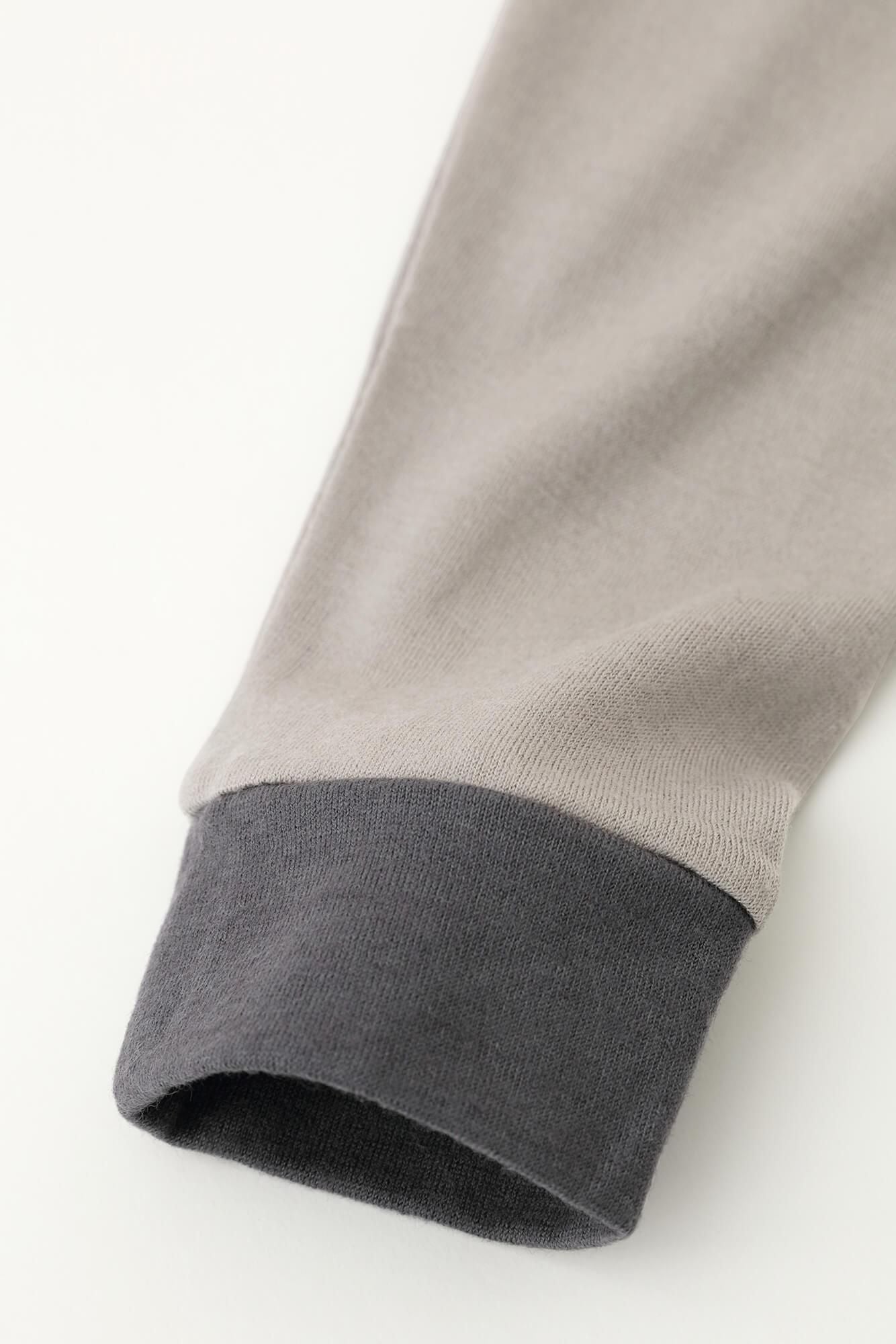 【預購】平針織 可洗羊毛 造型高領L/S長版上衣／棕灰色（※預計於12月9日左右發貨）