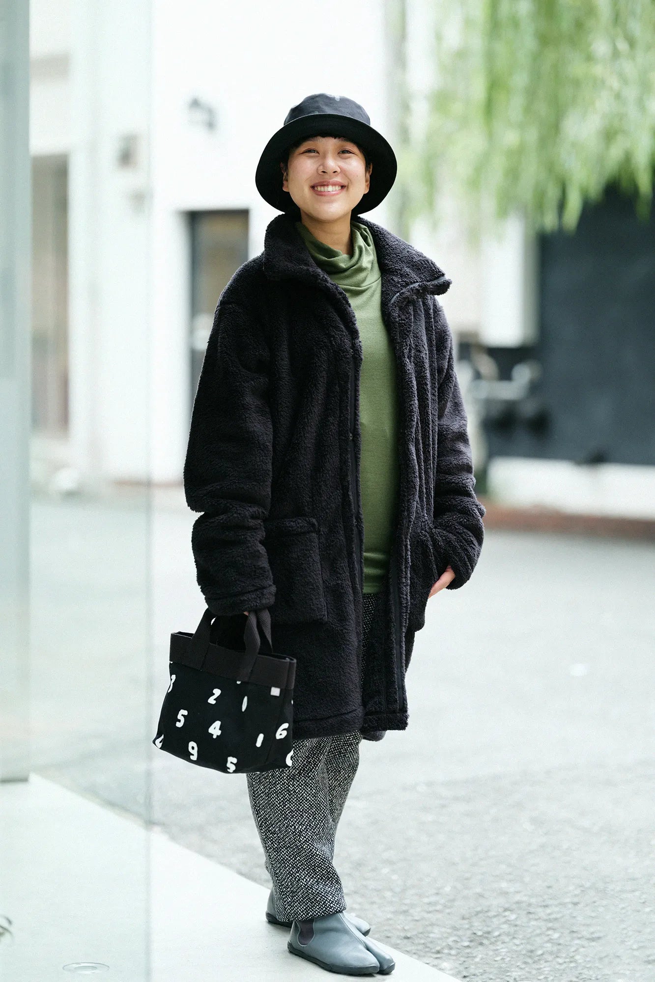 【預購】平針織 可洗羊毛 造型高領L/S長版上衣／橄欖綠（※預計於12月9日左右發貨）