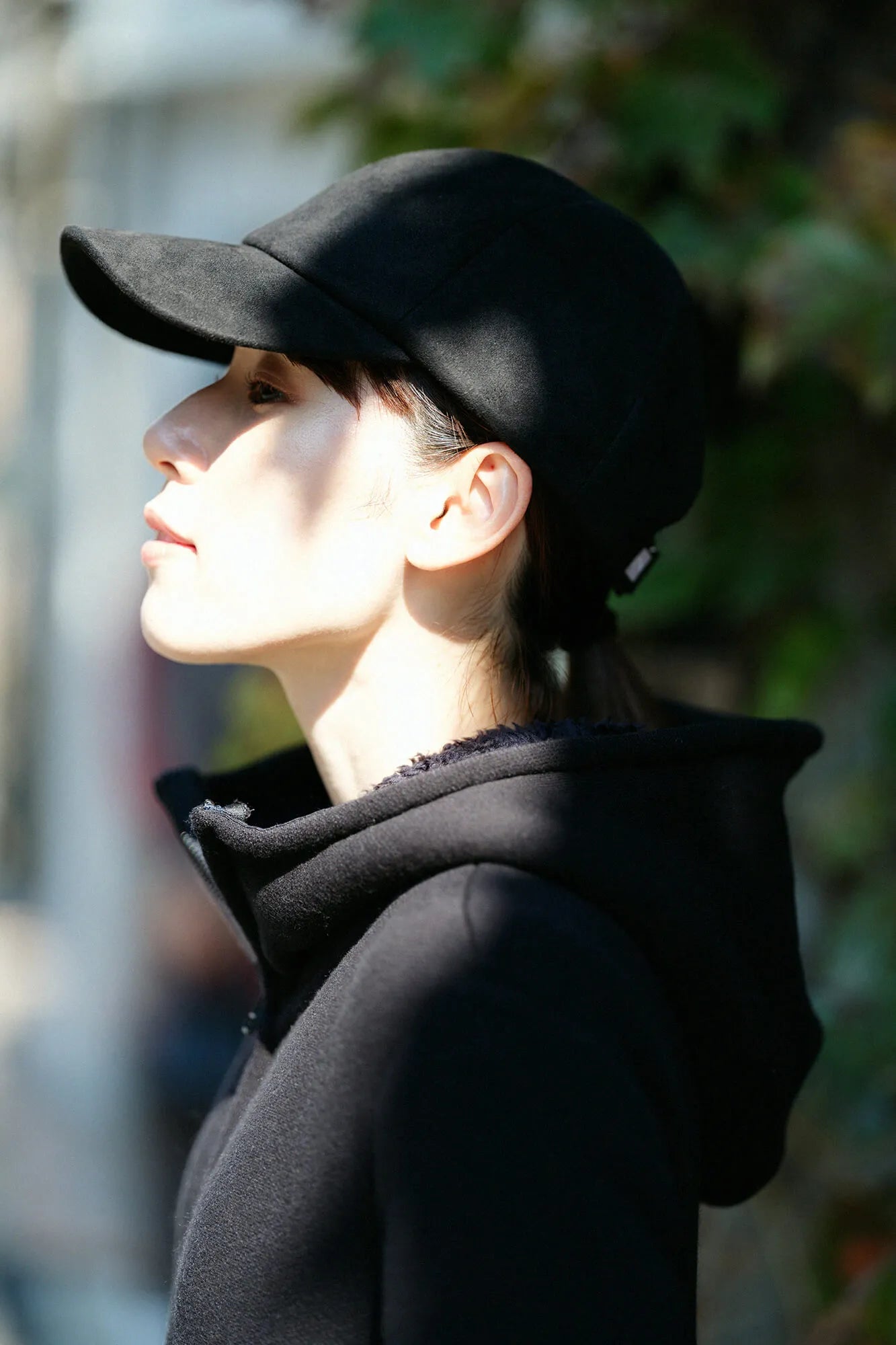 フェイクヌバック キャップ／ブラック×SO-SU-U昆（こん）