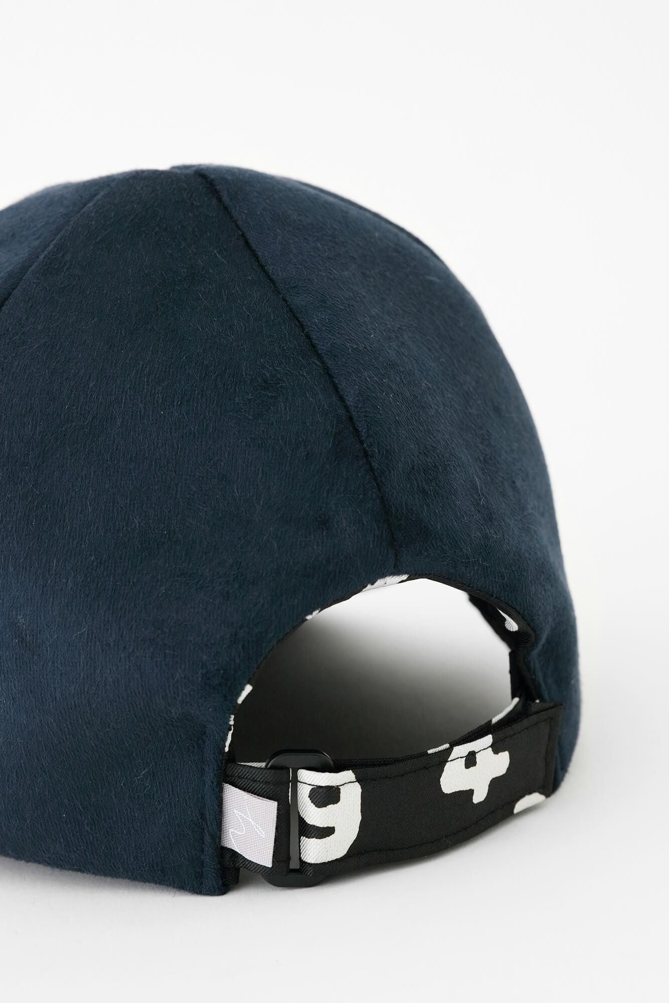 フェイクヌバック キャップ／ダークネイビー×SO-SU-U昆（こん）