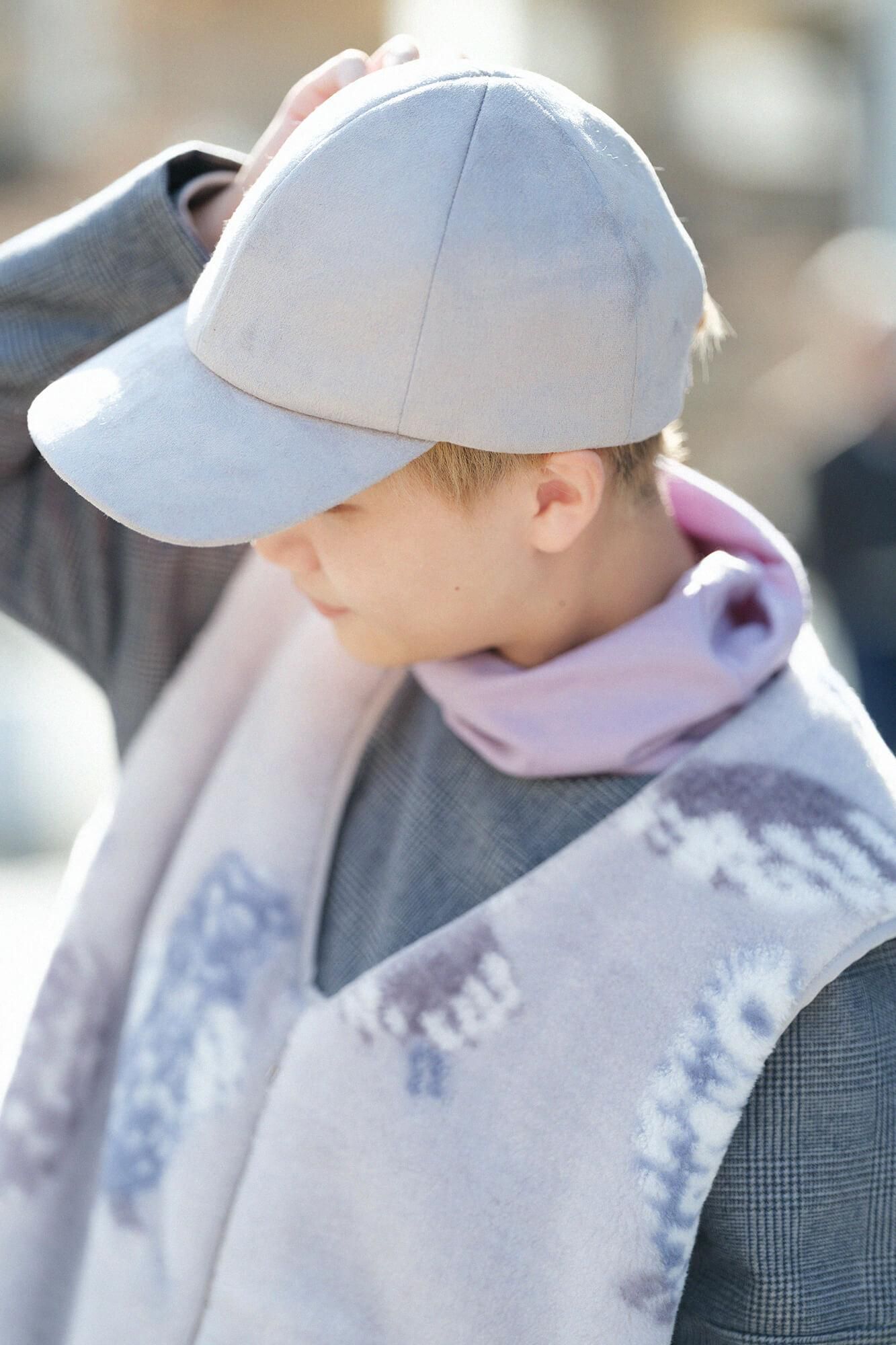 【預購】仿麂皮 鴨舌帽／玫瑰灰×SO-SU-U十數 昆（※預計於12月9日左右發貨）