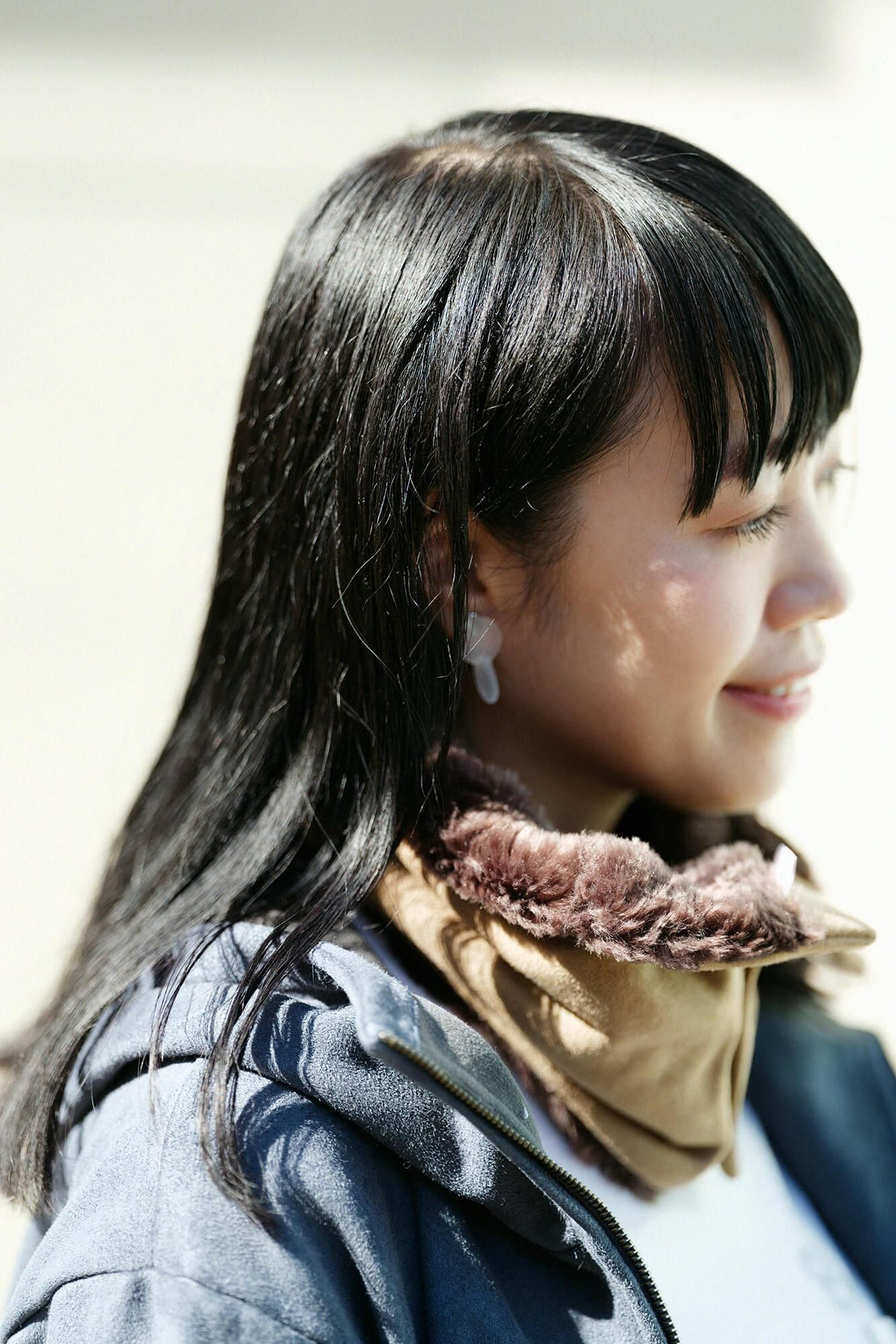 【預購】人造毛皮 雙面用短圍巾／焦糖色×棕色（※預計於12月9日左右發貨）