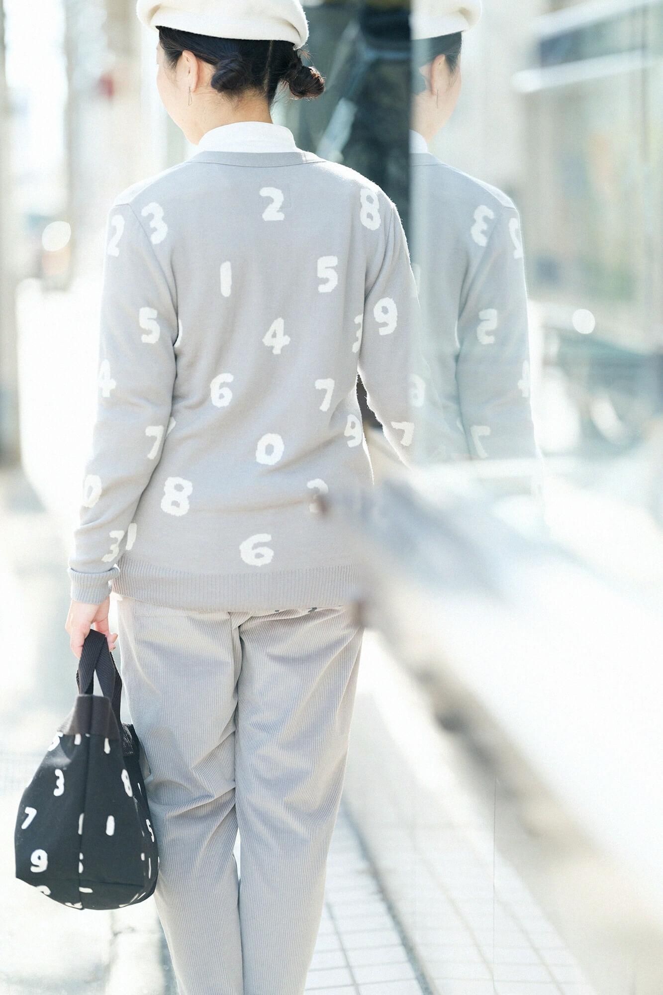 슈퍼 140의 자카드 가디건／SO-SU-U 쥐 (Snezu)