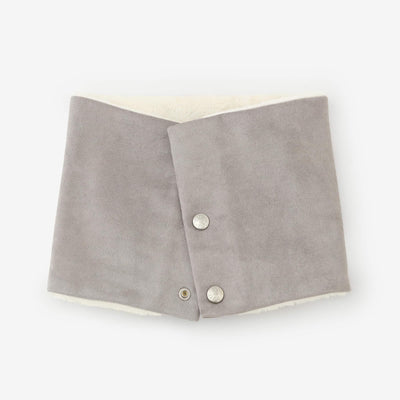 【預購】人造毛皮 雙面用短圍巾／櫻灰色×白色（※預計於12月9日左右發貨）