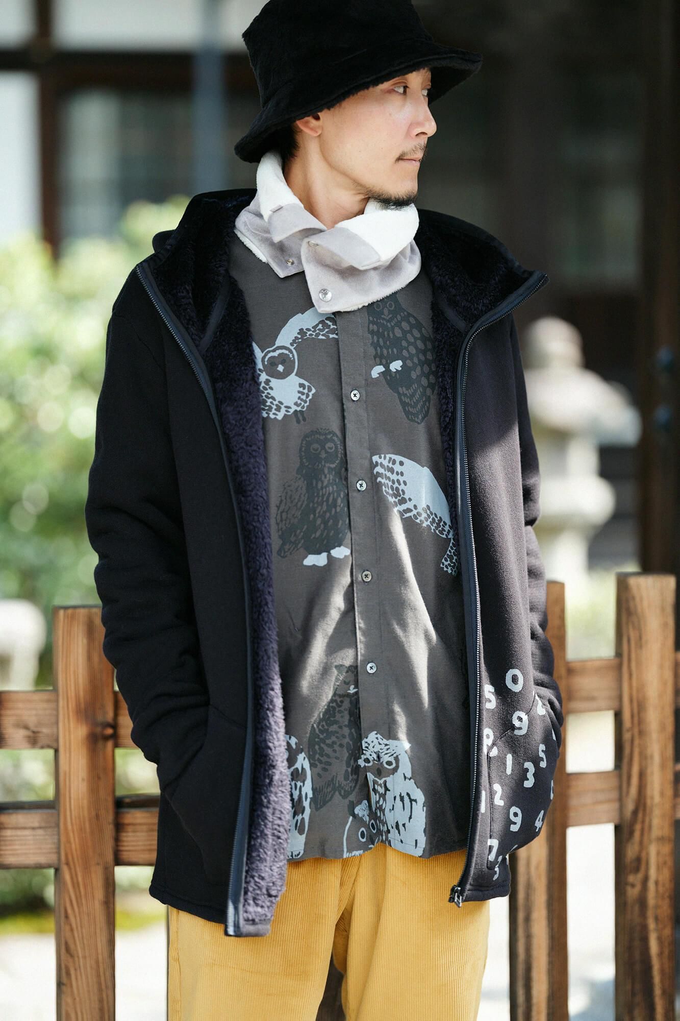 【預購】人造毛皮 雙面用短圍巾／櫻灰色×白色（※預計於12月9日左右發貨）