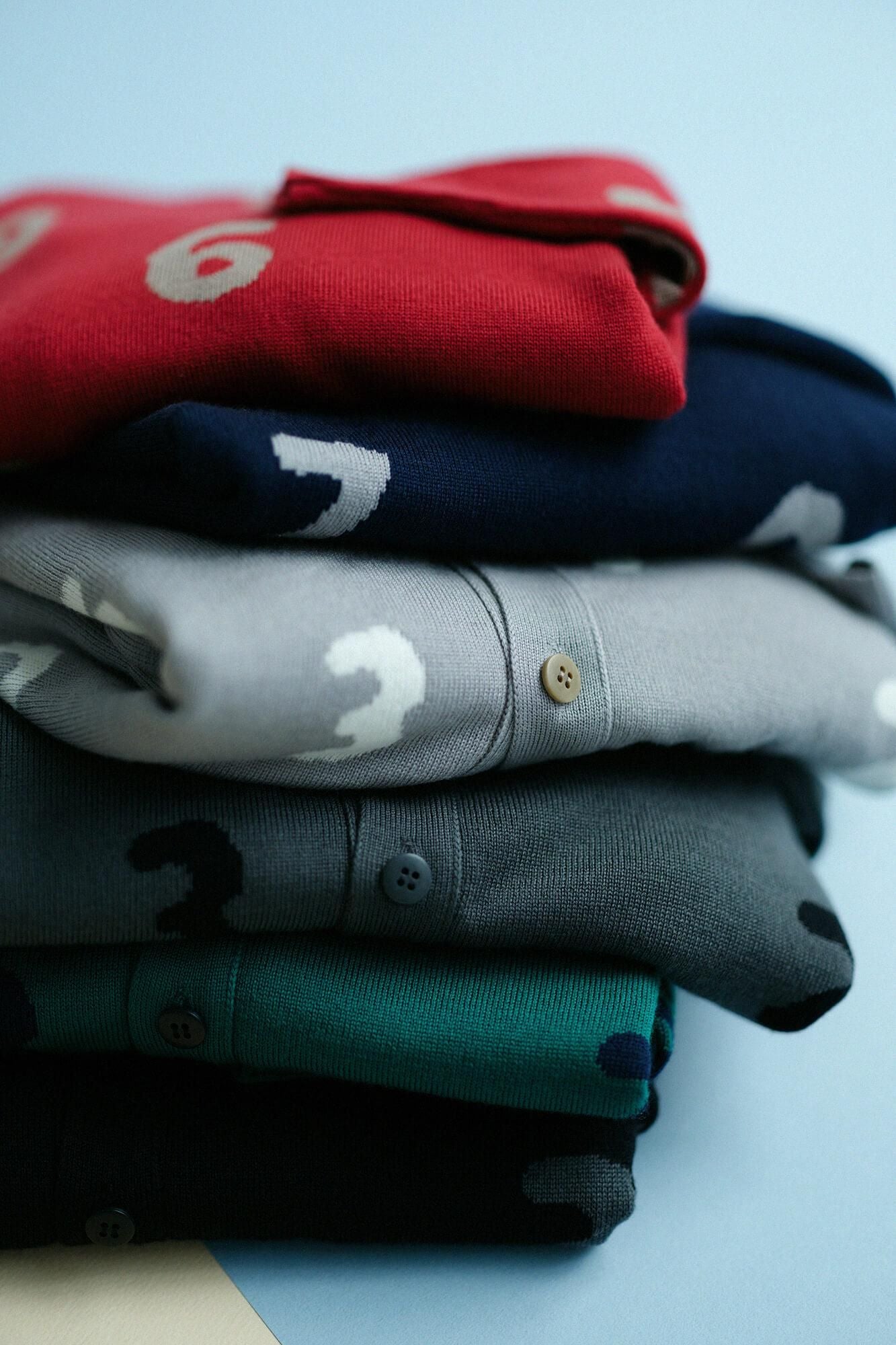 Super 140의 Jacquard Crew Neck Knit/SO-SU-U 남색