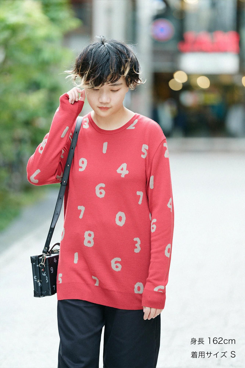 Super 140's Jacquard Crew Neck Knit