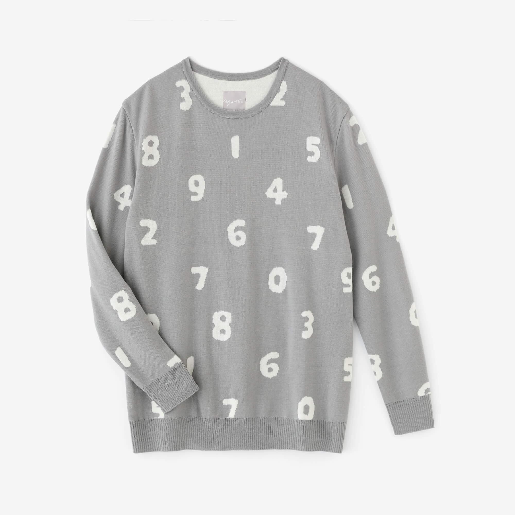 Super 140의 Jacquard Crew Neck Knit/SO-SU-U 쥐 (Snezu)