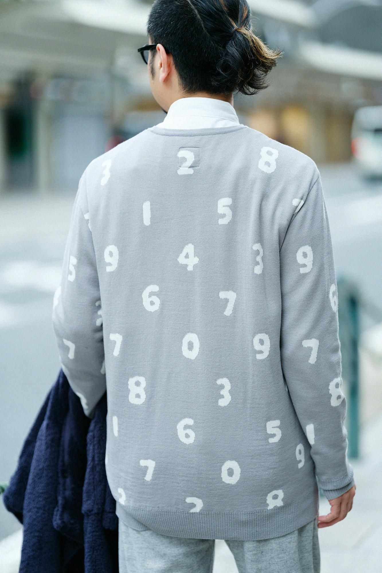 Super 140의 Jacquard Crew Neck Knit/SO-SU-U 쥐 (Snezu)