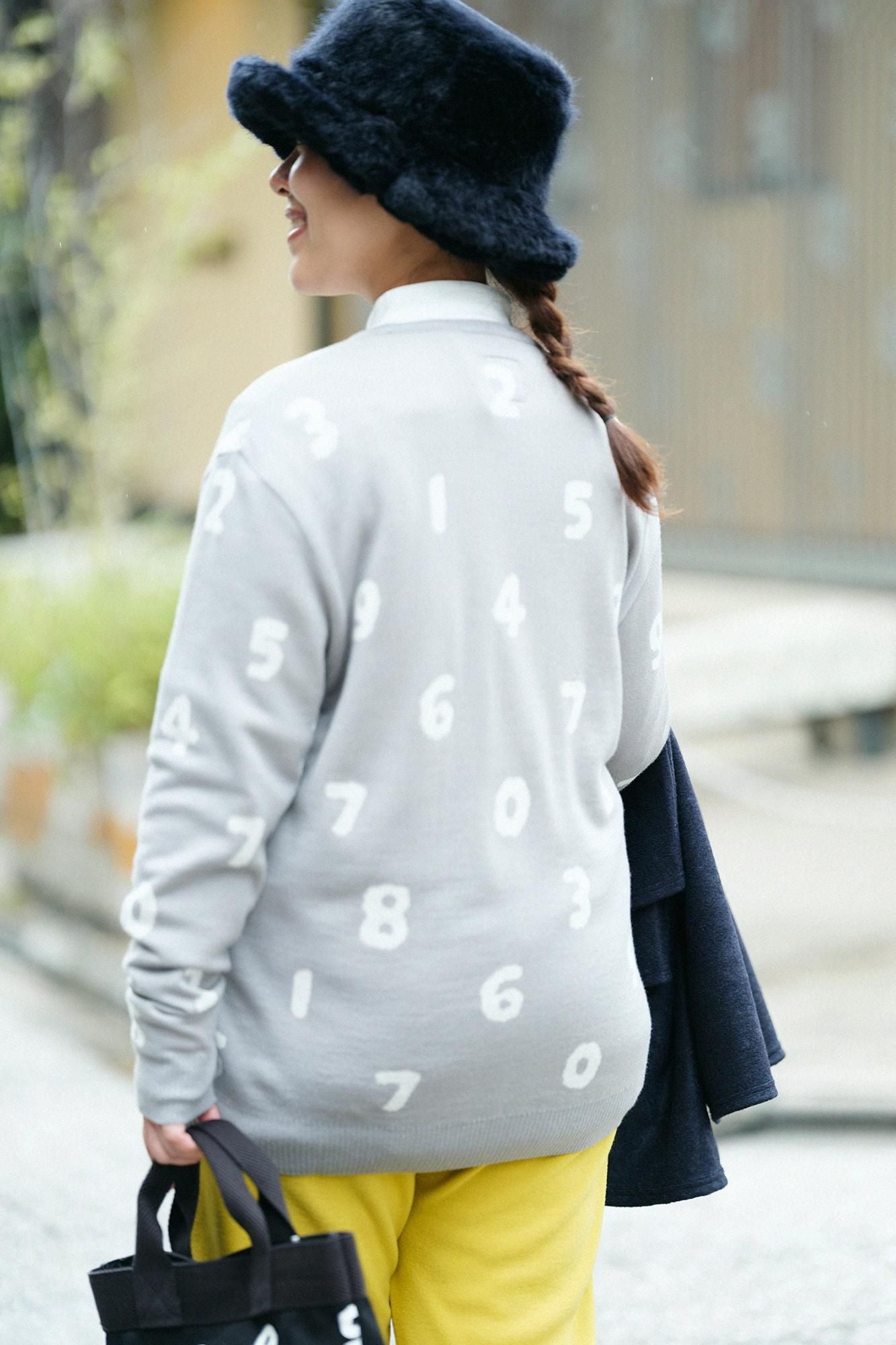 Super 140의 Jacquard Crew Neck Knit/SO-SU-U 쥐 (Snezu)