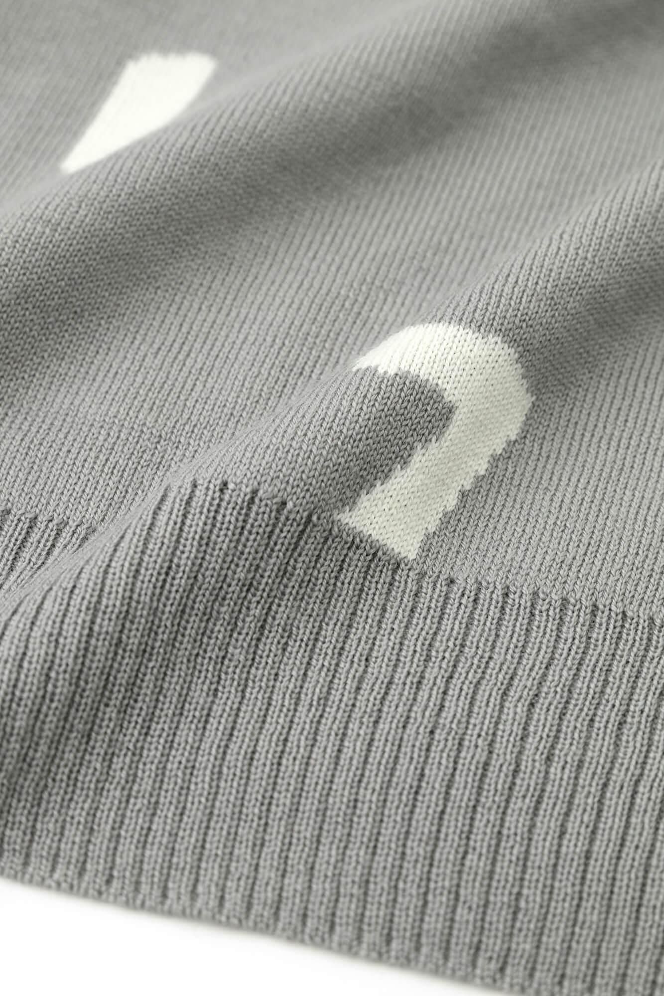 Super 140의 Jacquard Crew Neck Knit/SO-SU-U 쥐 (Snezu)