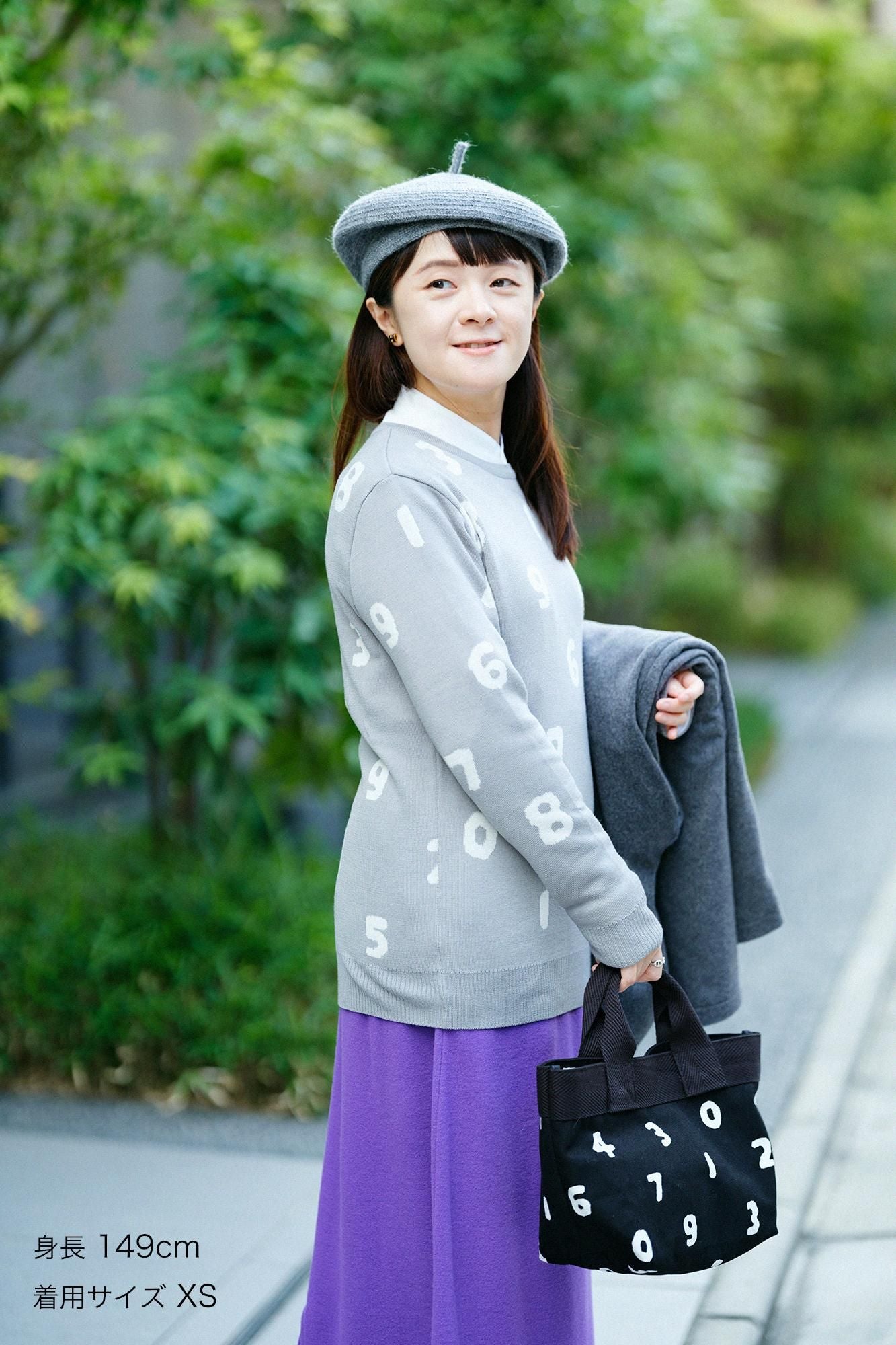 Super 140의 Jacquard Crew Neck Knit/SO-SU-U 쥐 (Snezu)