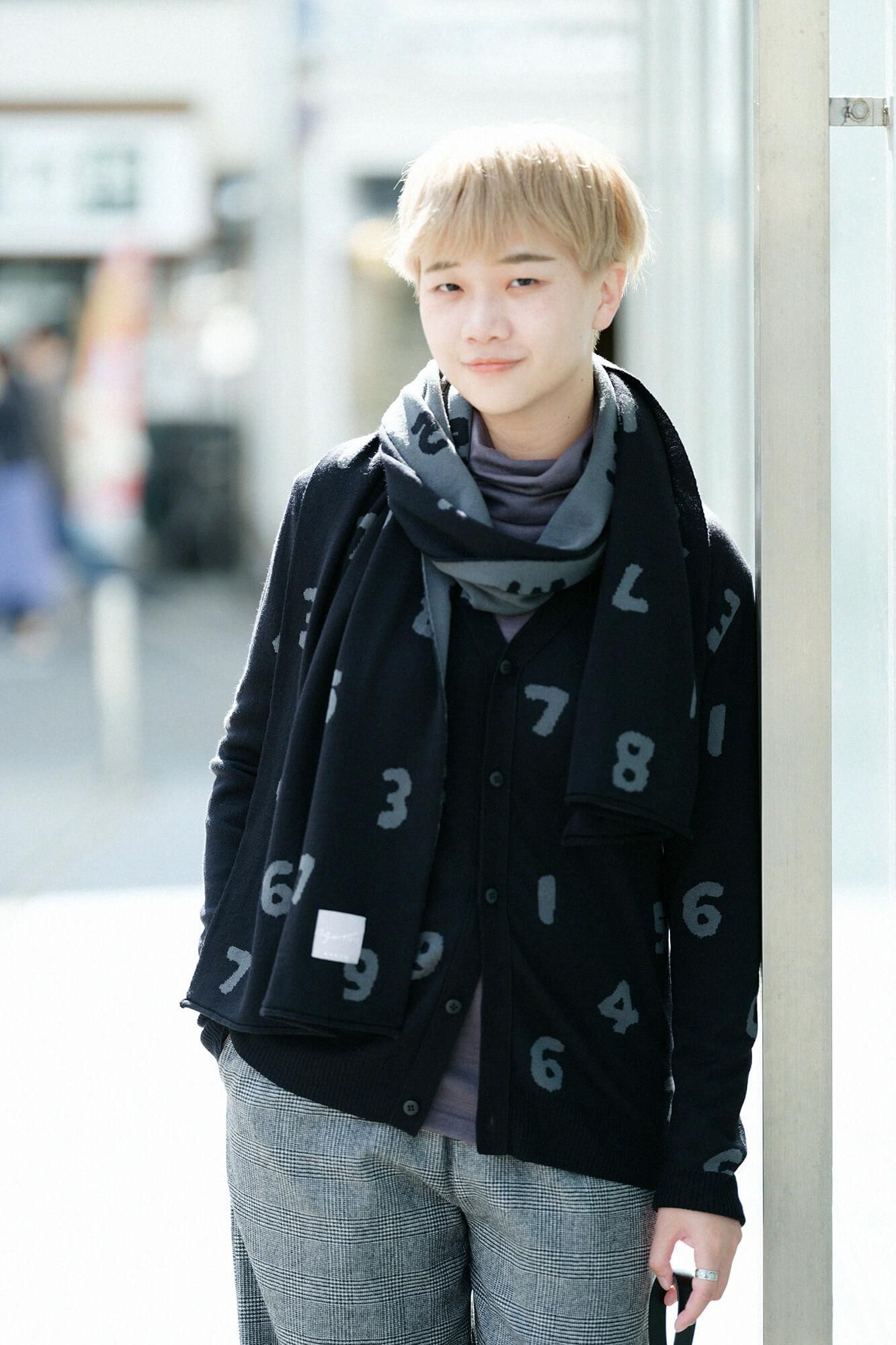 スーパー140'sジャカード マフラー／SO-SU-U 濡羽色（ぬればいろ）