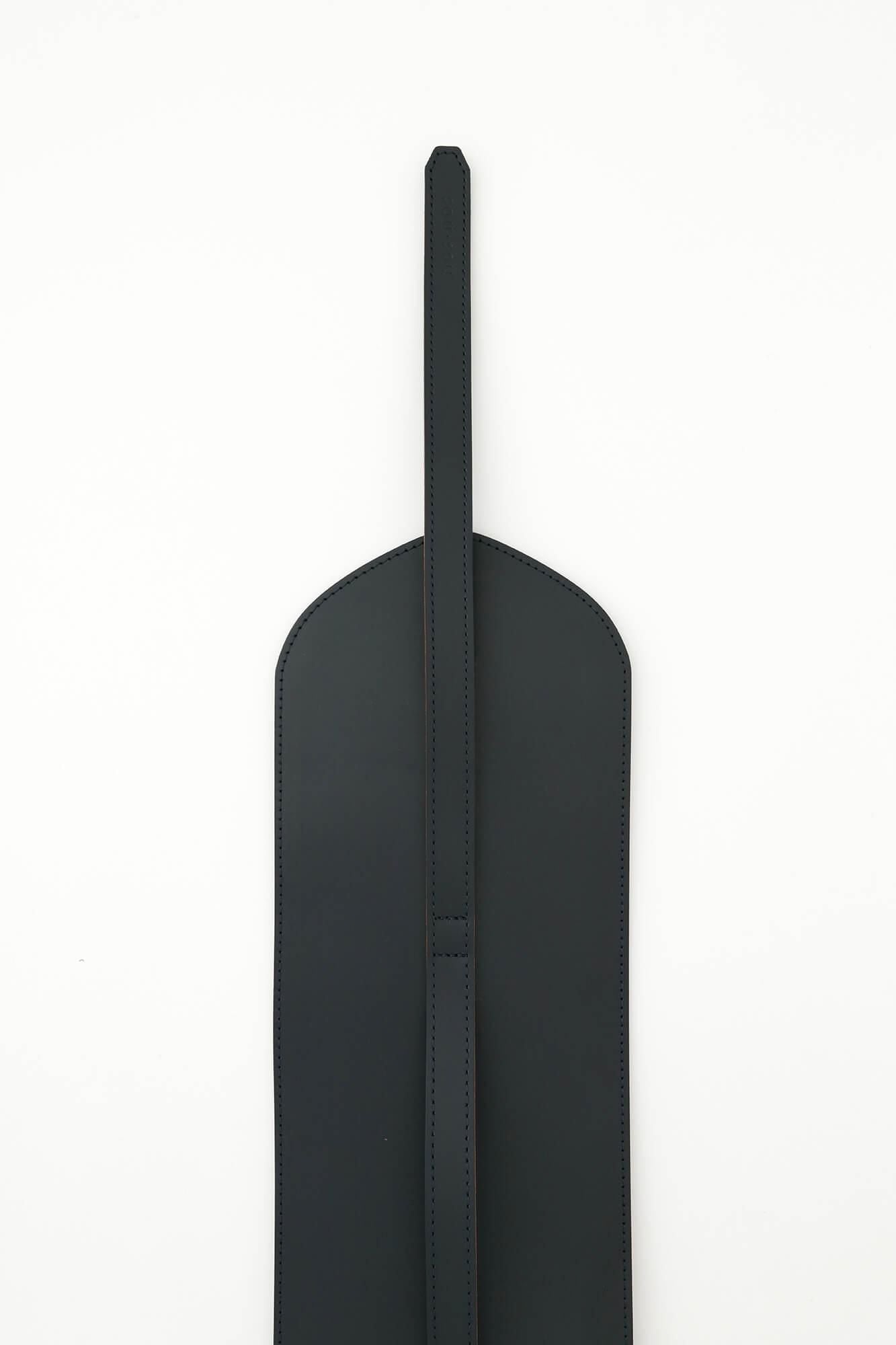 Leather Obi Belt / Dark Navy