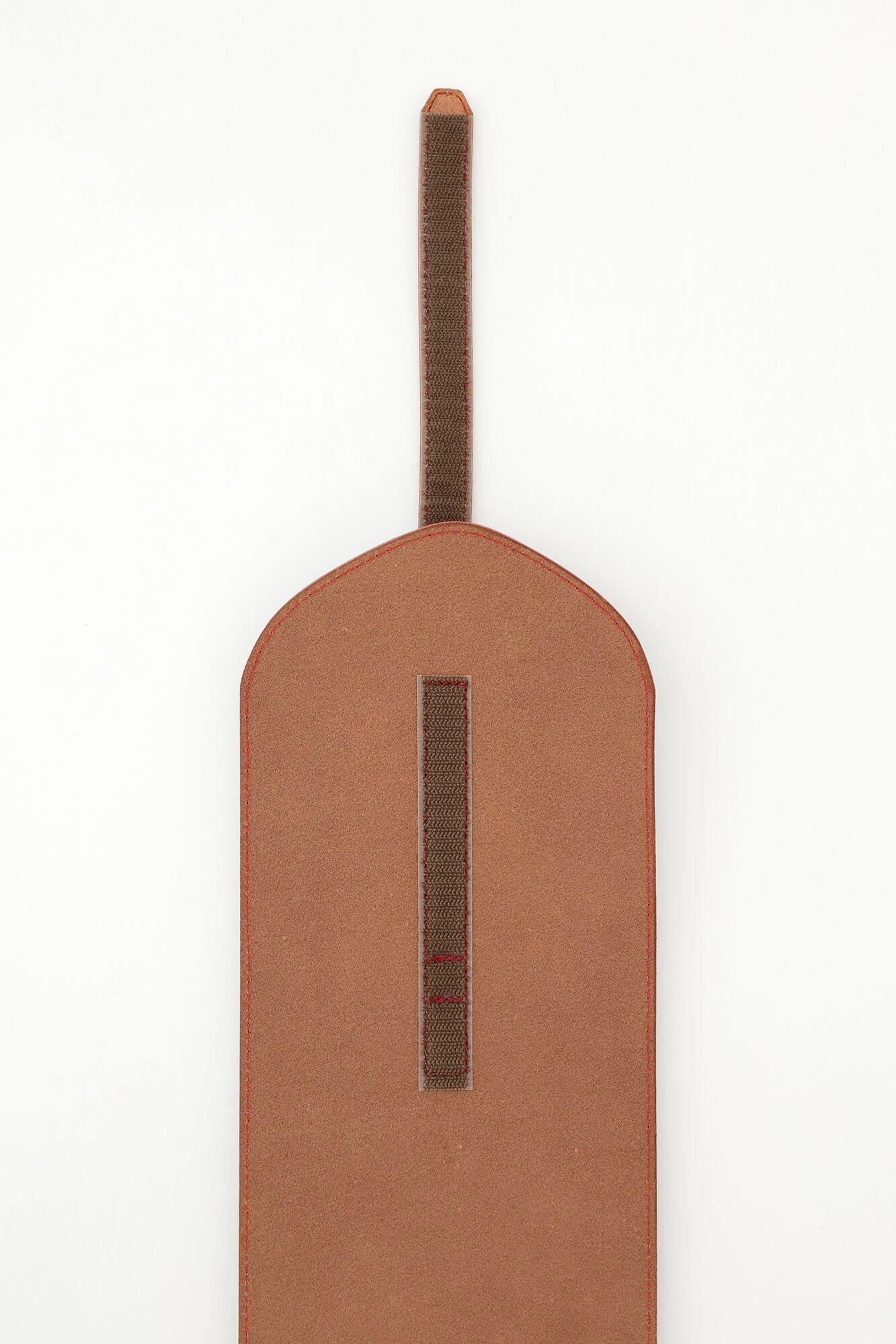 가죽 벨트 모두 긴 / 깊은 주홍색