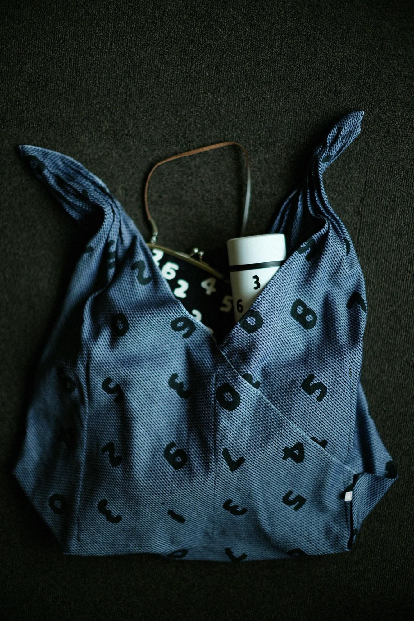 知多木綿 先染刺子 小巾折 穏（こはばおり おだやか）／SO-SU-U