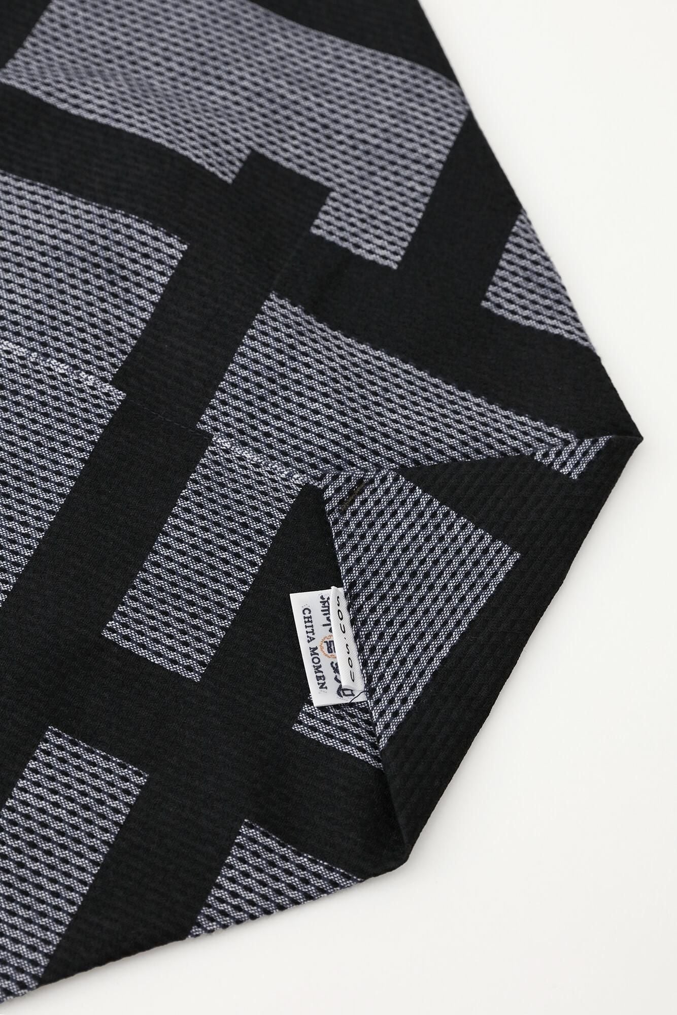 知多木棉 刺子繡 小巾折 穩 隨行袋／柵欄