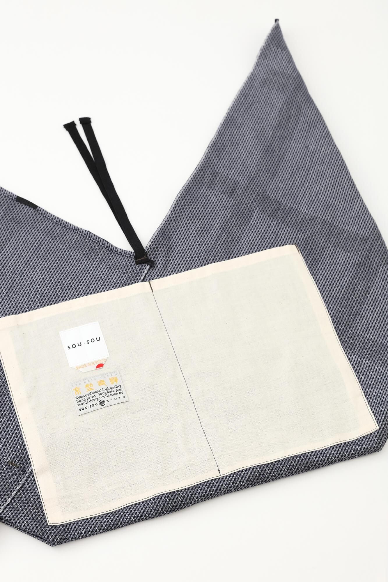 知多木棉 刺子繡 小巾折 穩 隨行袋／柵欄