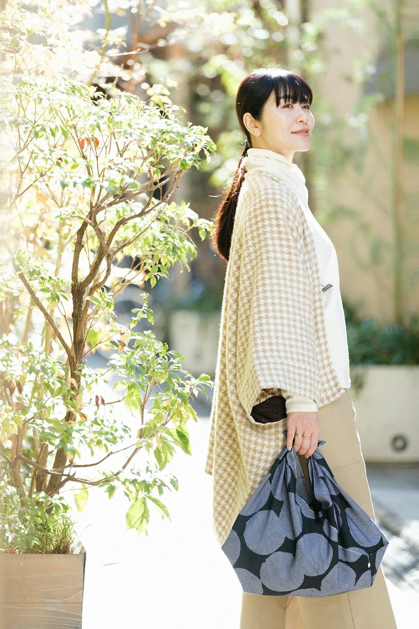 Chita Momen Garngefärbtes Sashiko Kohababaori Odayaka/Ohajiki