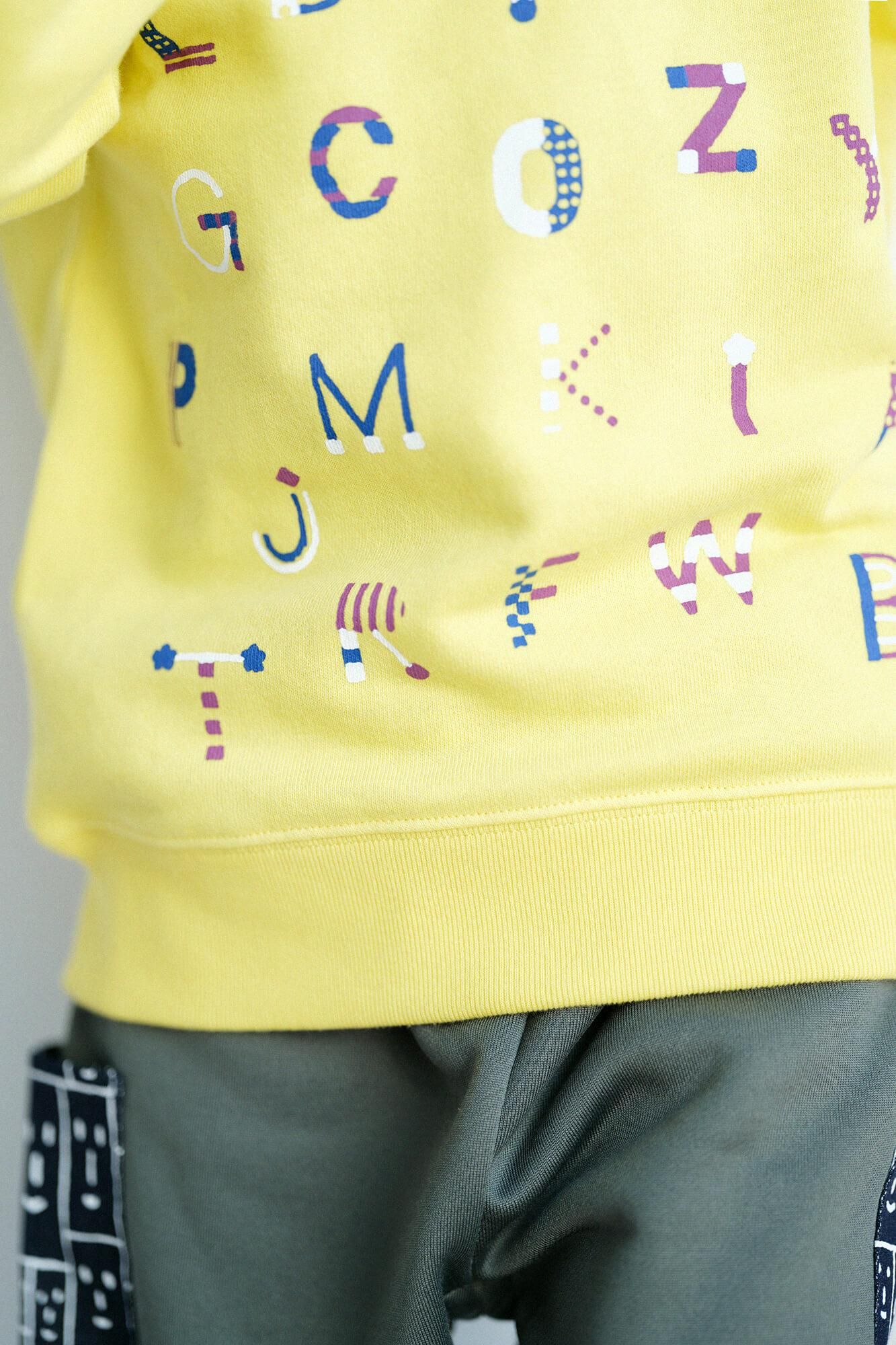  ●YO-U-MO-JI 三色衛衣／黃色