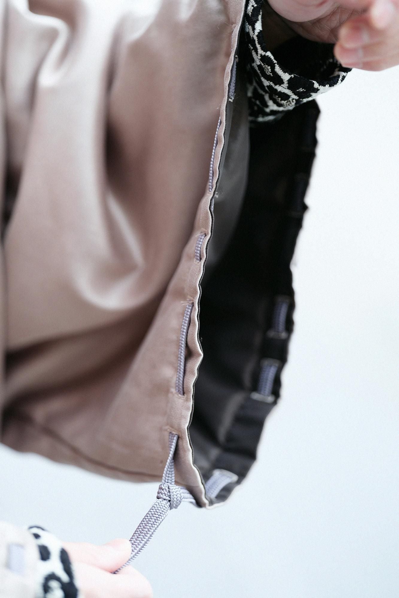 SOU・SOU ソウソウ　フェイクヌバック　長陣羽織　ベストジレ日本製 フェイクヌバック 長陣羽織（ながじんばおり） 中綿袷（なかわた