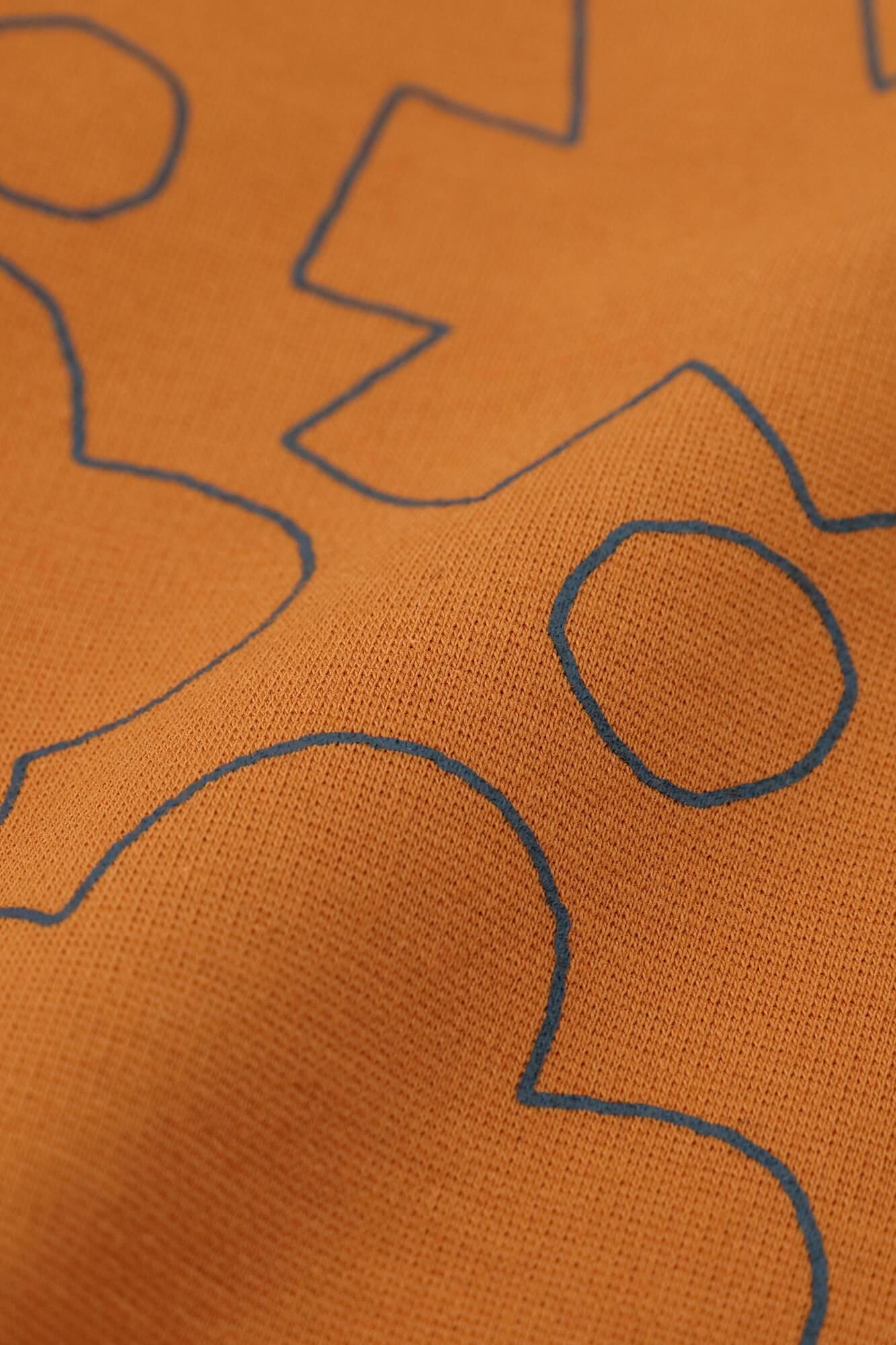 ●High-density Knit Patterned Skinny Pants／Springy Orange