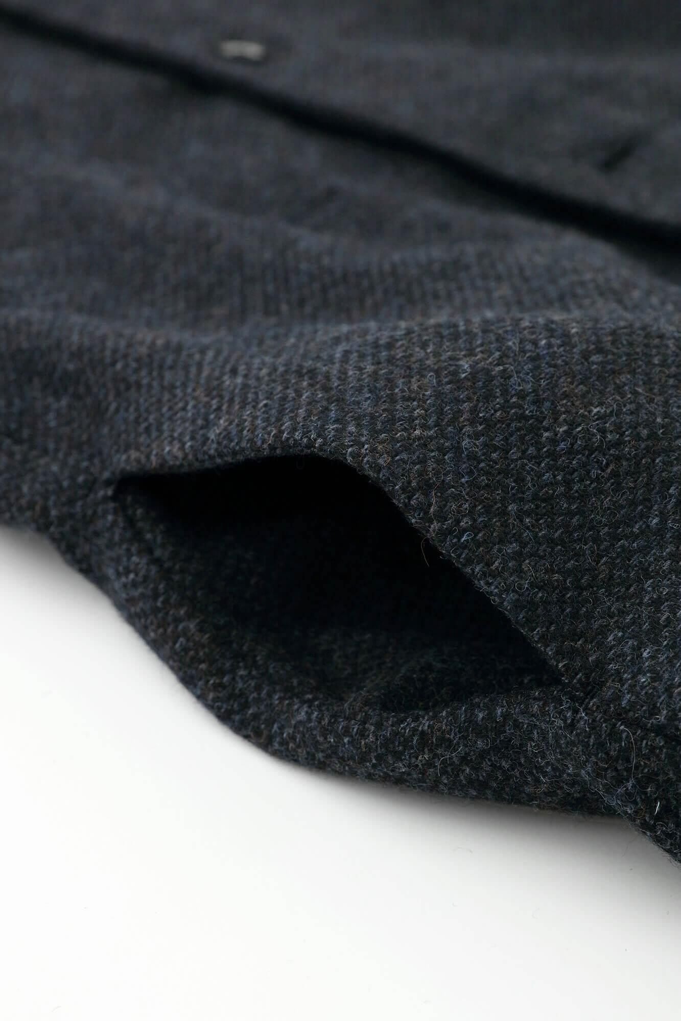 【預購】【net限定】尾州緹花 斜紋織 立領短外套／青墨色×拍子木（※預計於12月9日左右發貨）