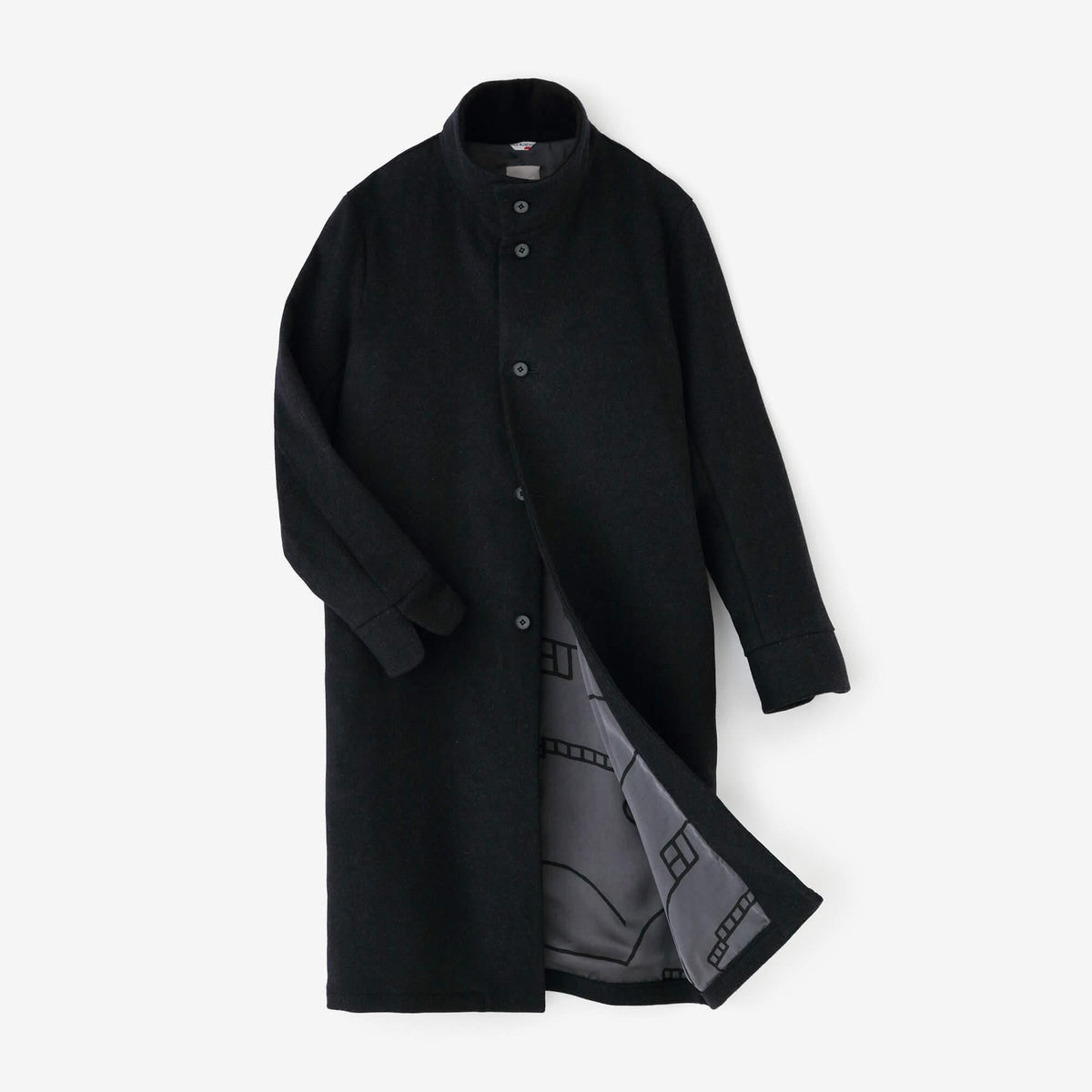 net限定20%OFF】カシミヤ混 梳毛（そもう） スタンドカラー