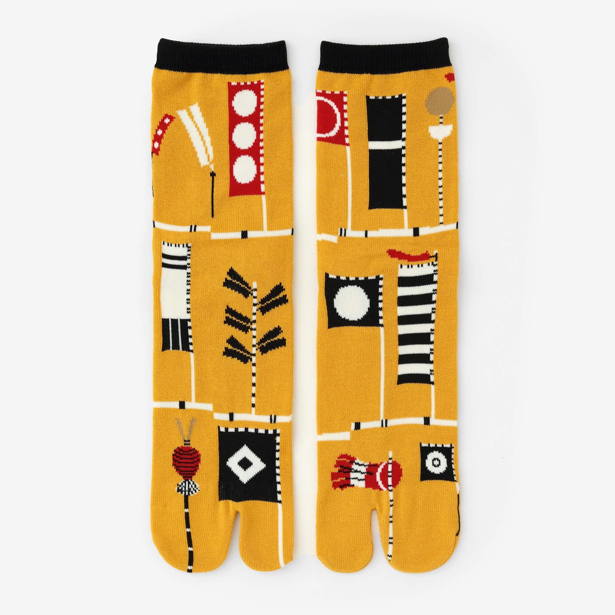 Tabi Socks (Mid-calf)／Shosho Seiki Zu / Designs of Banners and Standards of Various Generals【Men・Women】