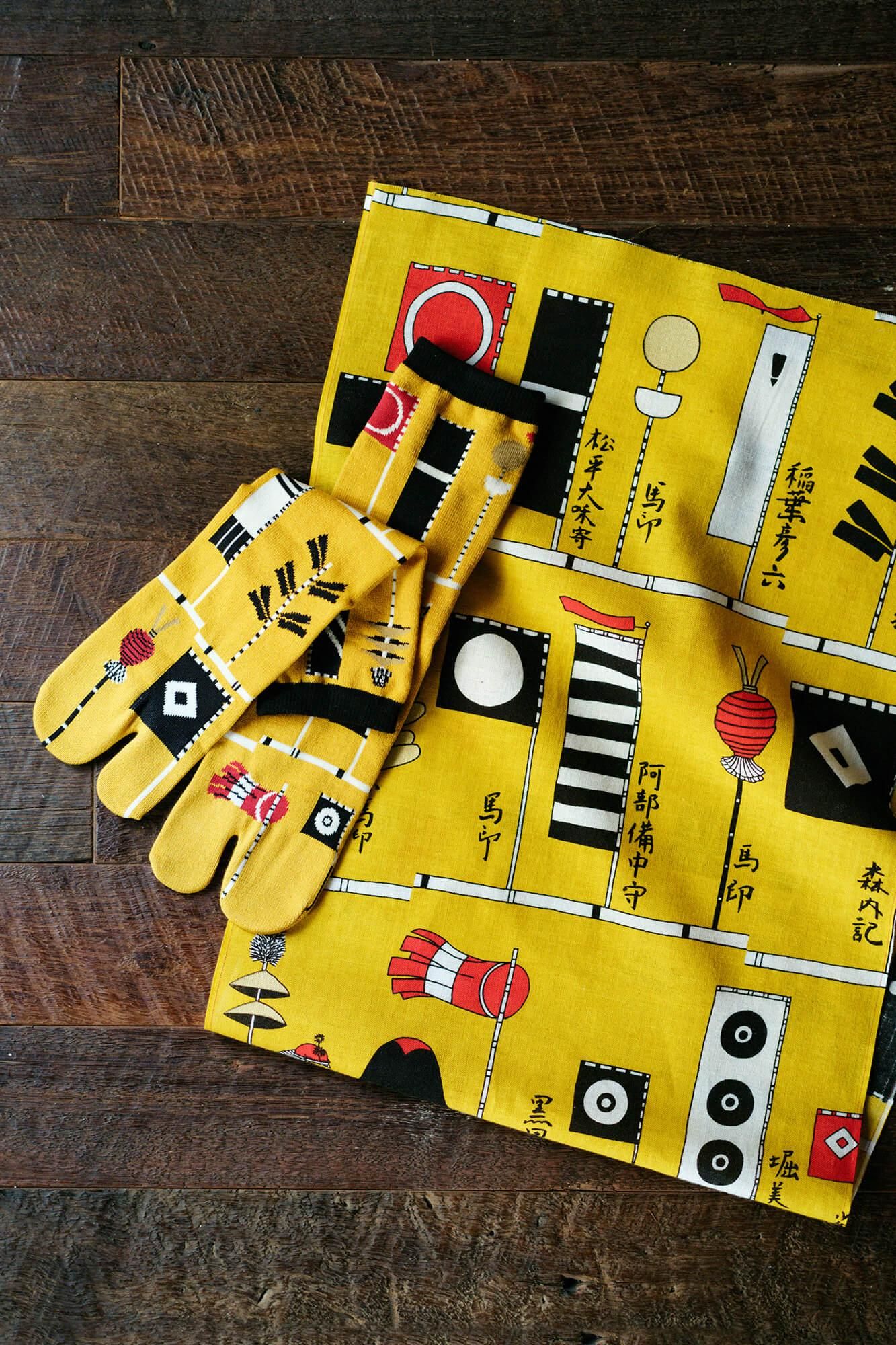 Tabi Socks (Mid-calf)／Shosho Seiki Zu / Designs of Banners and Standards of Various Generals【Men・Women】