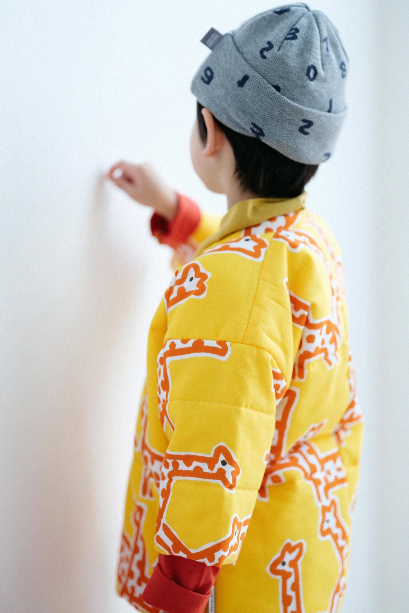 ●带有棉花，儿童Samue，Top/Kirin的YEMOMOMEN