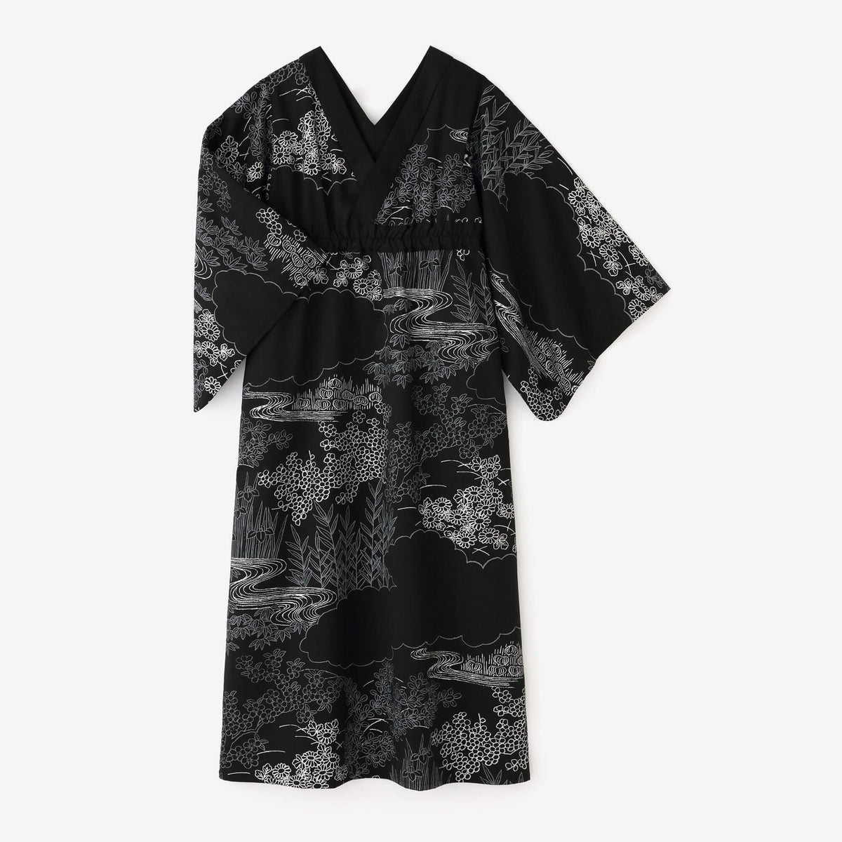 sousou 浴衣みたて　ロングワンピース sousou 浴衣みたて ロングワンピース 麻 ゆかたみたて- 浴衣に