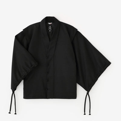 42双 梳毛（そもう） 風靡羽織（ふうびばおり） 透かし宮中袖（きゅうちゅうそで） 袷（あわせ）／濡羽色（ぬればいろ）