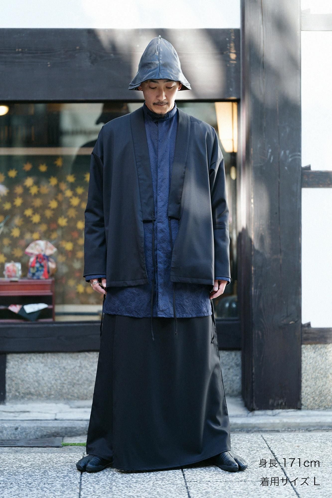 42双 梳毛（そもう） 鉄砲袖羽織（てっぽうそでばおり）／濡