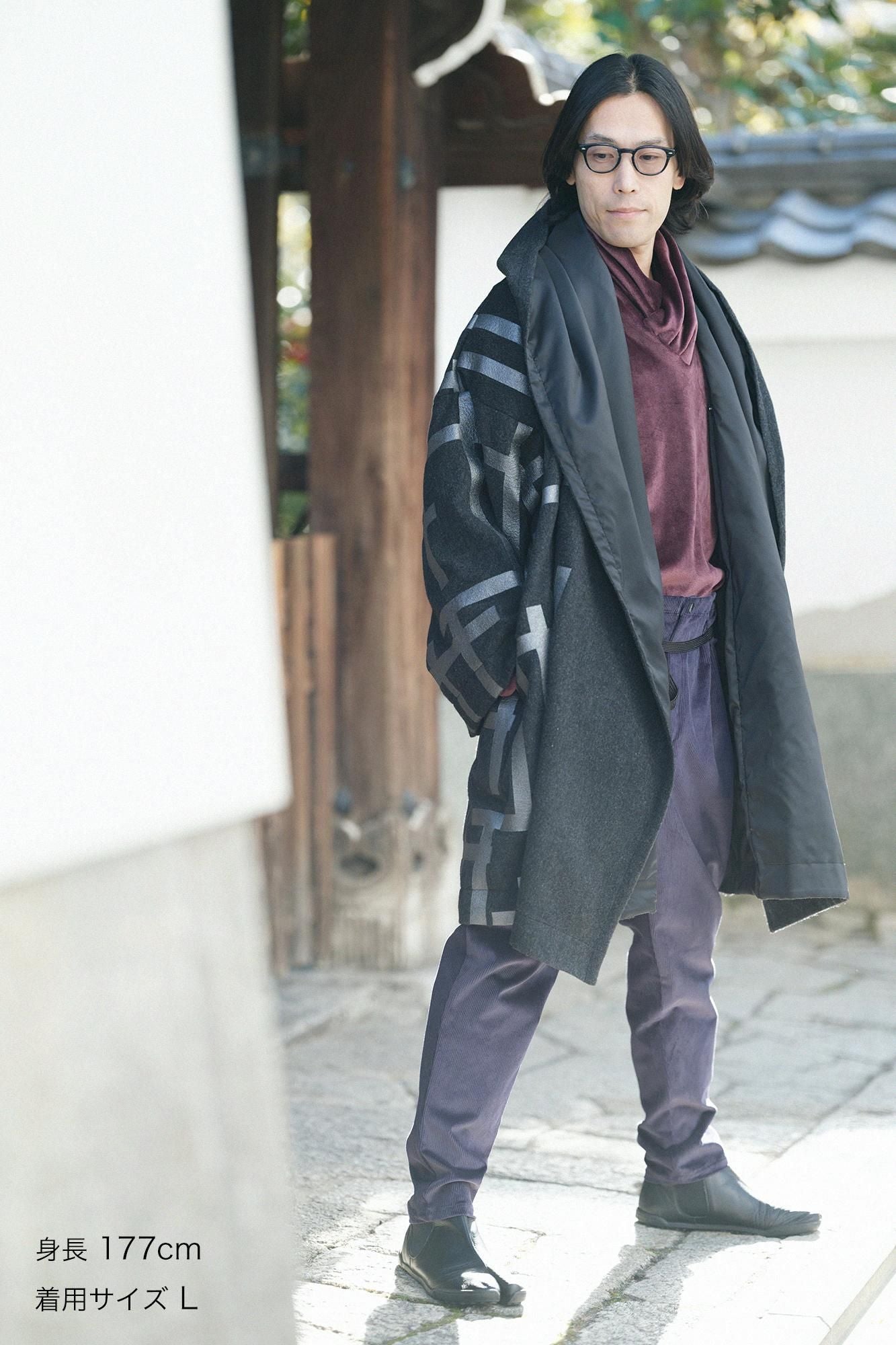 紡毛（ぼうもう） 頭巾外套（ずきんがいとう） 袷（あわせ）／桟（さん