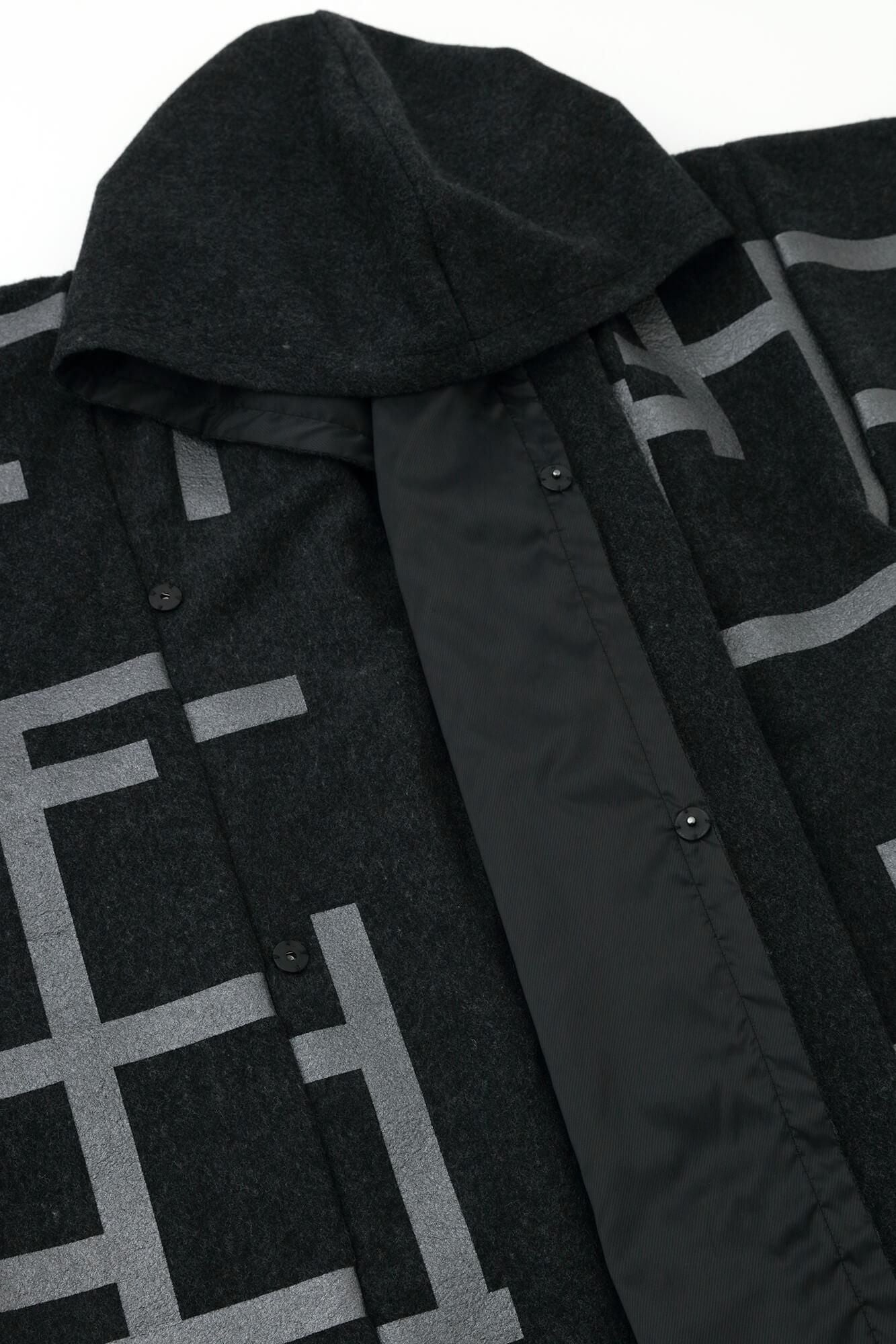 紡毛（ぼうもう） 頭巾外套（ずきんがいとう） 袷（あわせ）／桟（さん