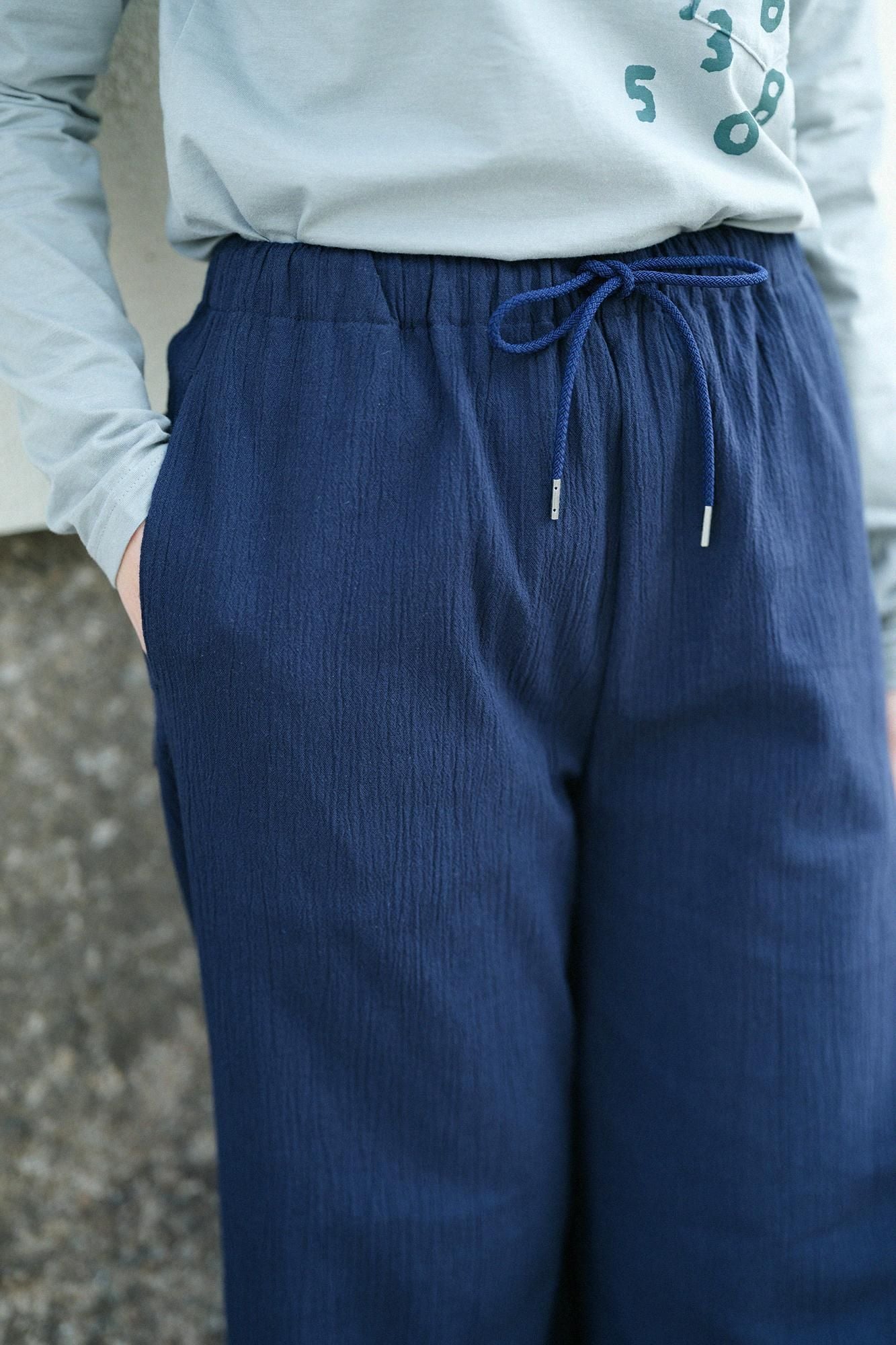 sou・sou 高島縮 20/10 ワイドカーゴパンツ／留紺 sou・sou 高島縮 20/10 ワイドカーゴパンツ／留紺