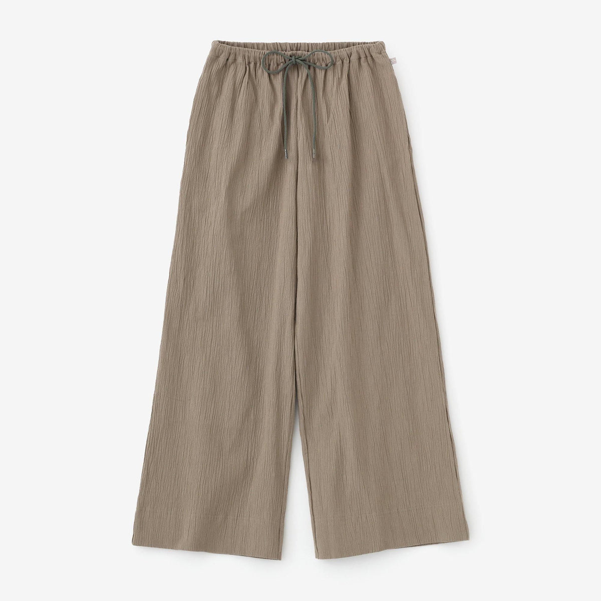 net限定】高島縮 20/10 ワイドパンツ2.0／茶鼠（ちゃねず）