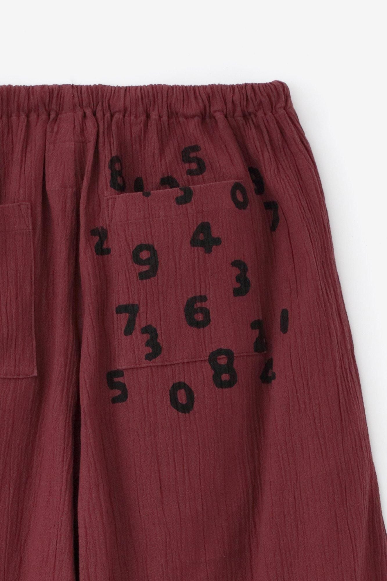 [Online limitiert] Takashima Shijime 20/10 Weite Hose 2.0/Granatapfelfarbe