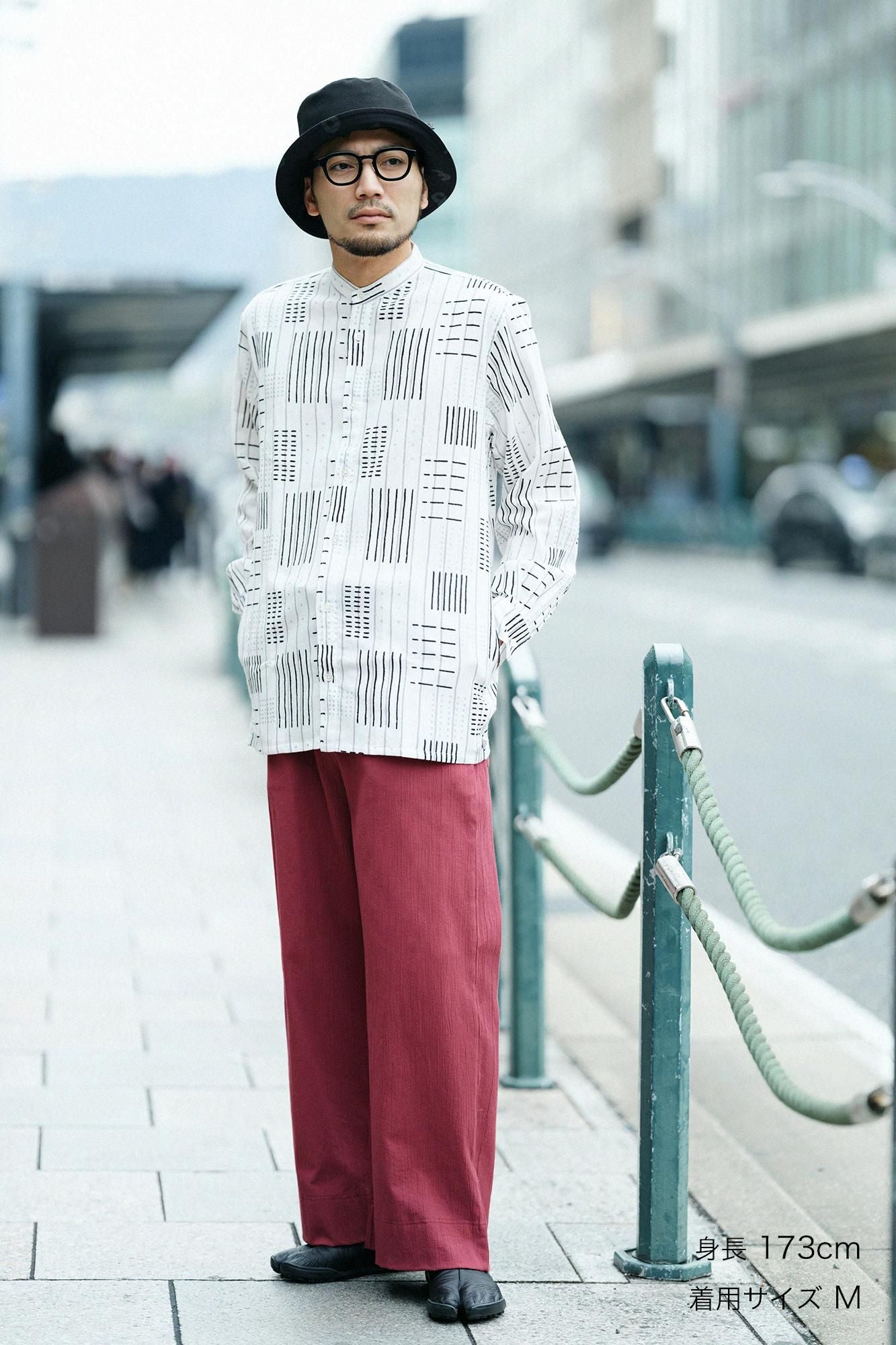 [Online limitiert] Takashima Shijime 20/10 Weite Hose 2.0/Granatapfelfarbe