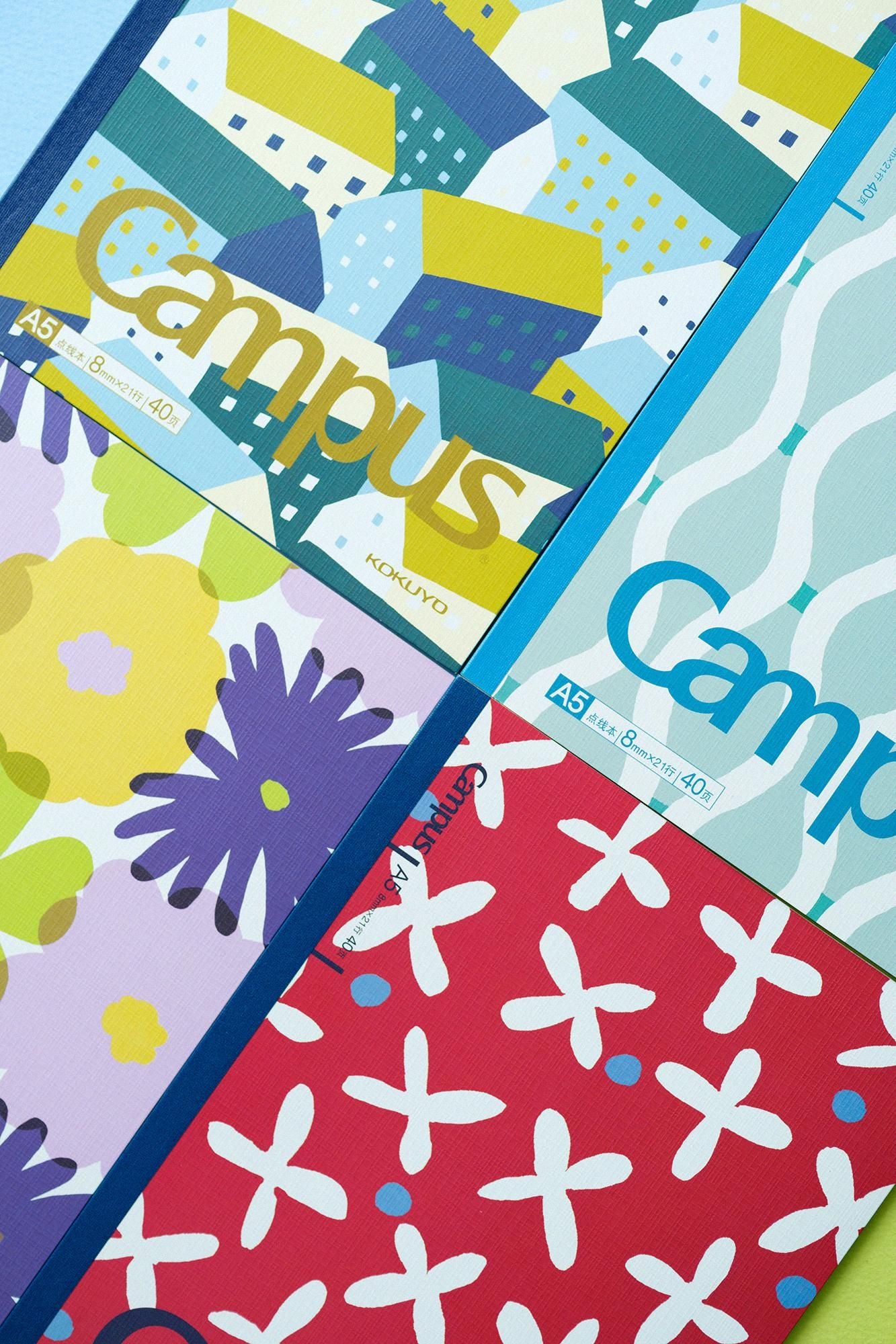 SOU・SOU×KOKUYO Campus Notebook Wireless Binding A5 Size／Suzushiroso Set
