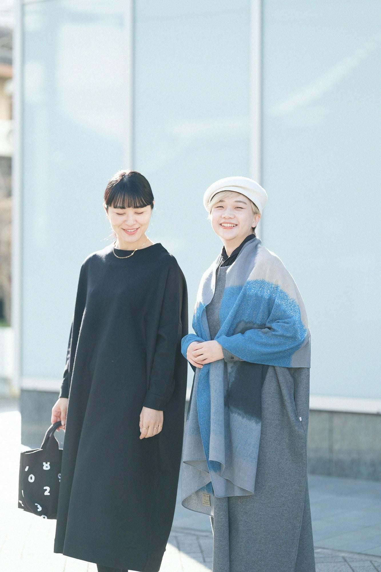 Combed Yarn Felted Interlock Knitting-Sided Knit Largo One-piece Dress Maxi Length / Grey Ink