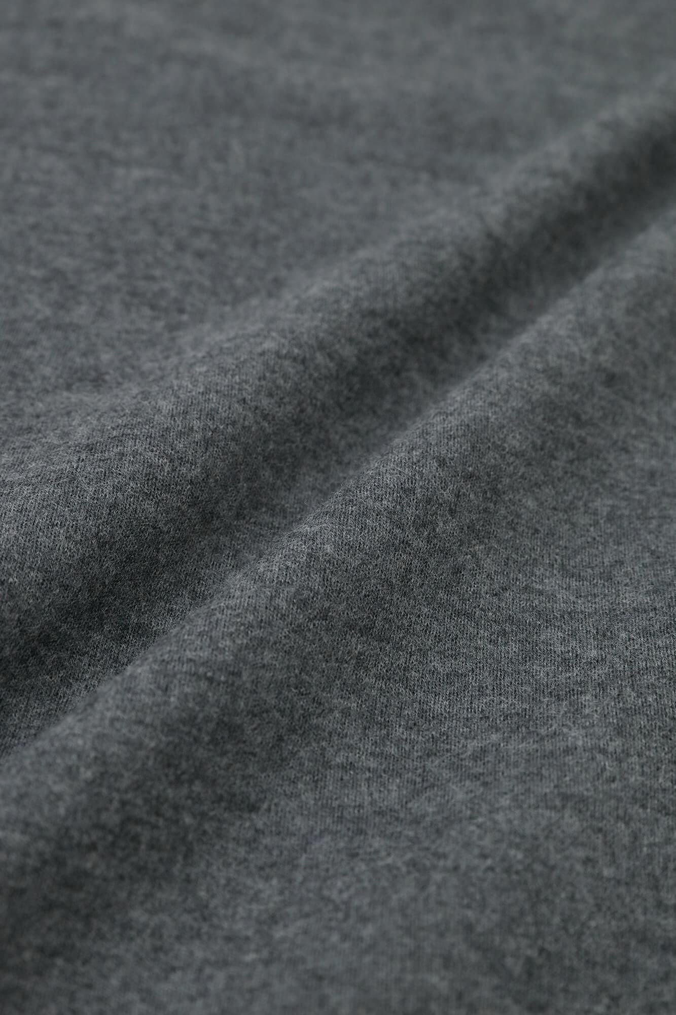 スーパー100'sウール 両面編（りょうめんあみ） スタンドカラー ライトコート／濃灰（こいはい）