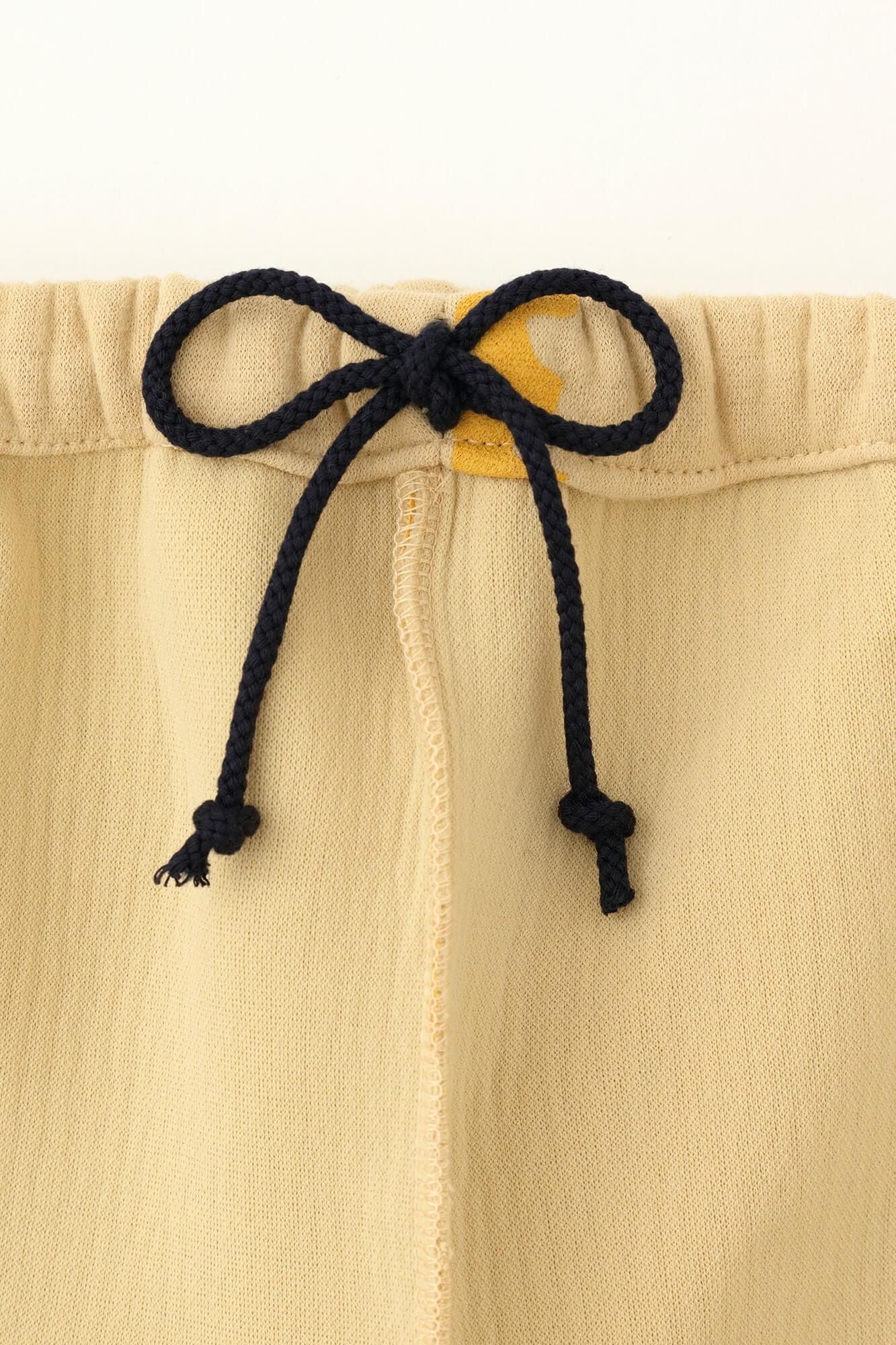 ●瓦楞編 童裝長褲／SO-SU-U 十數 淺黃色